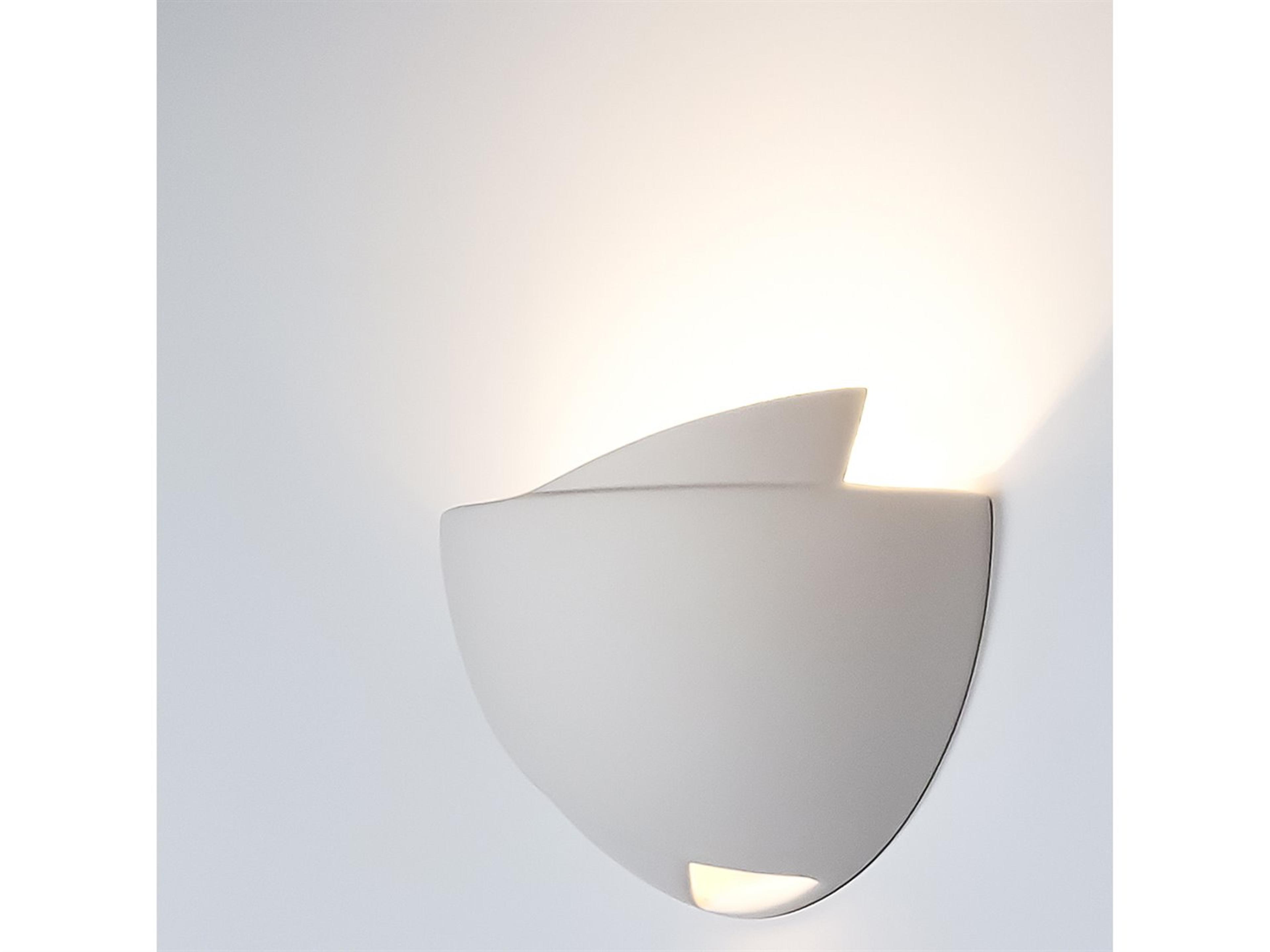 A19 Gran Ceylon 2-Light White Wall Sconce
