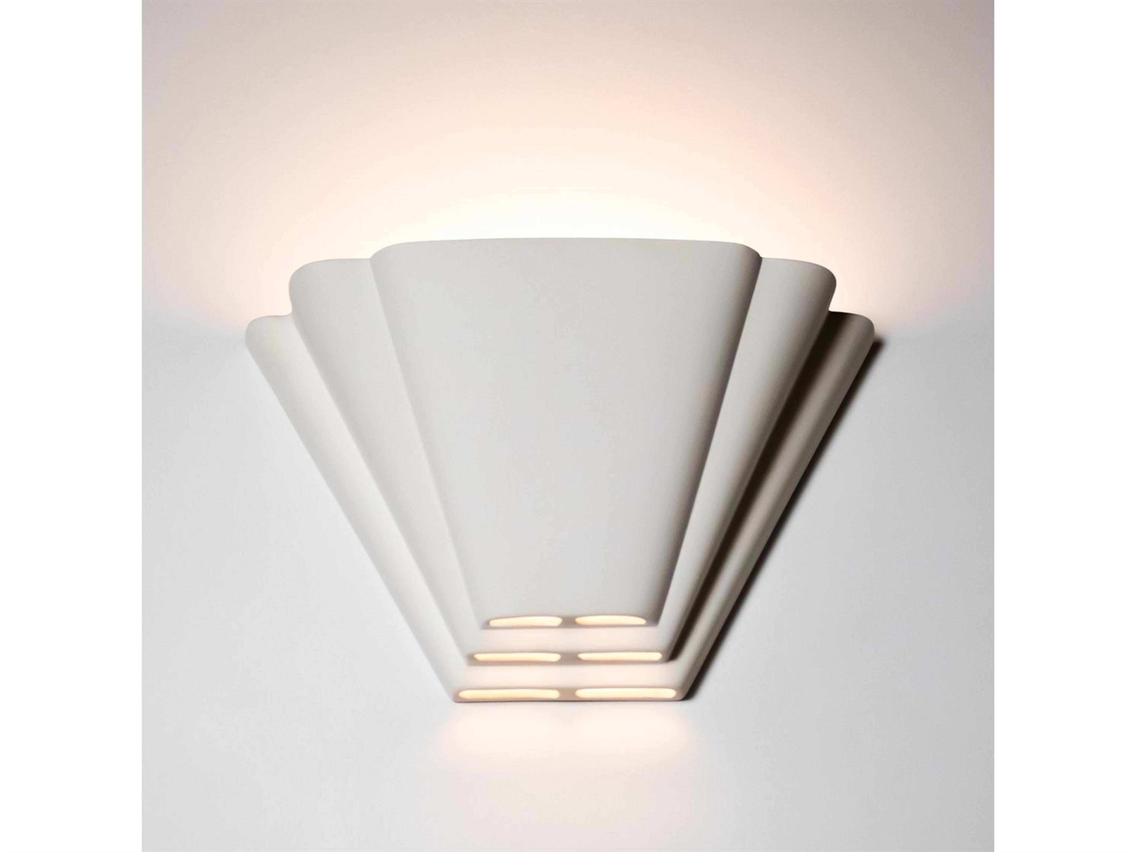 A19 Bermuda 2-Light White Wall Sconce