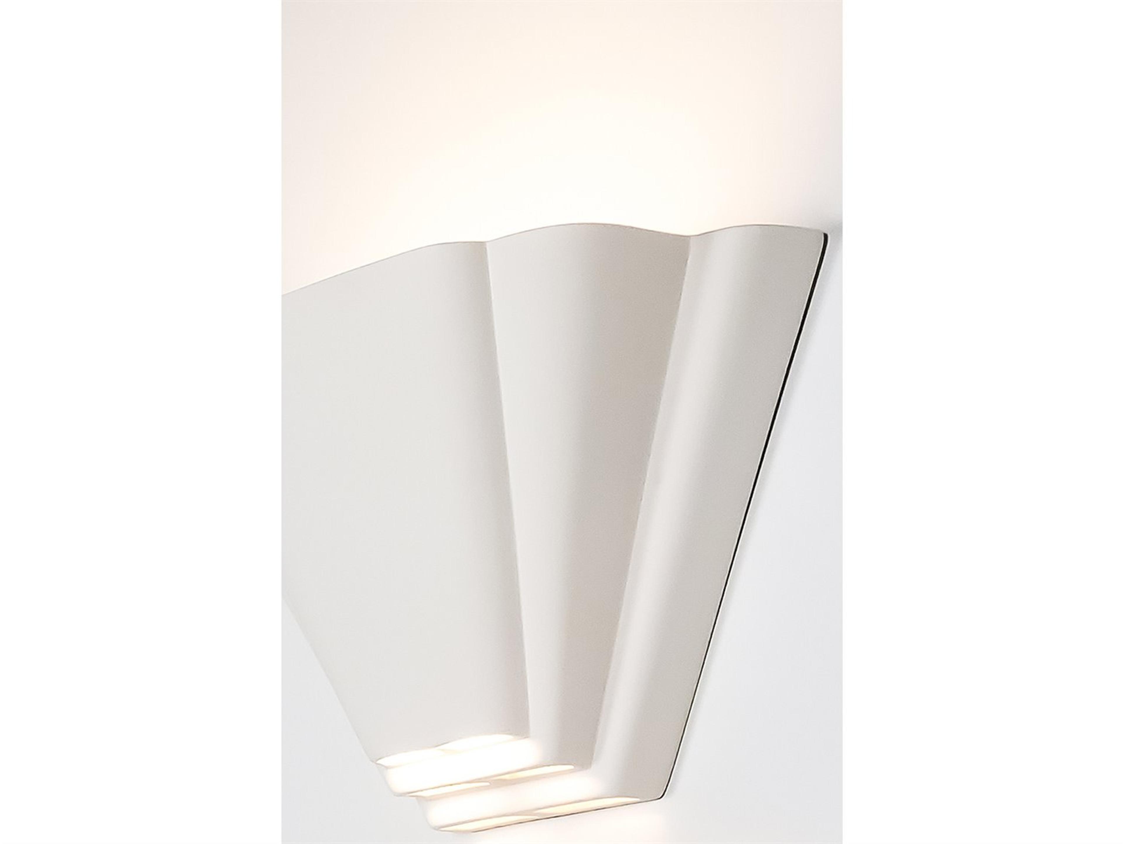 A19 Bermuda 2-Light White Wall Sconce