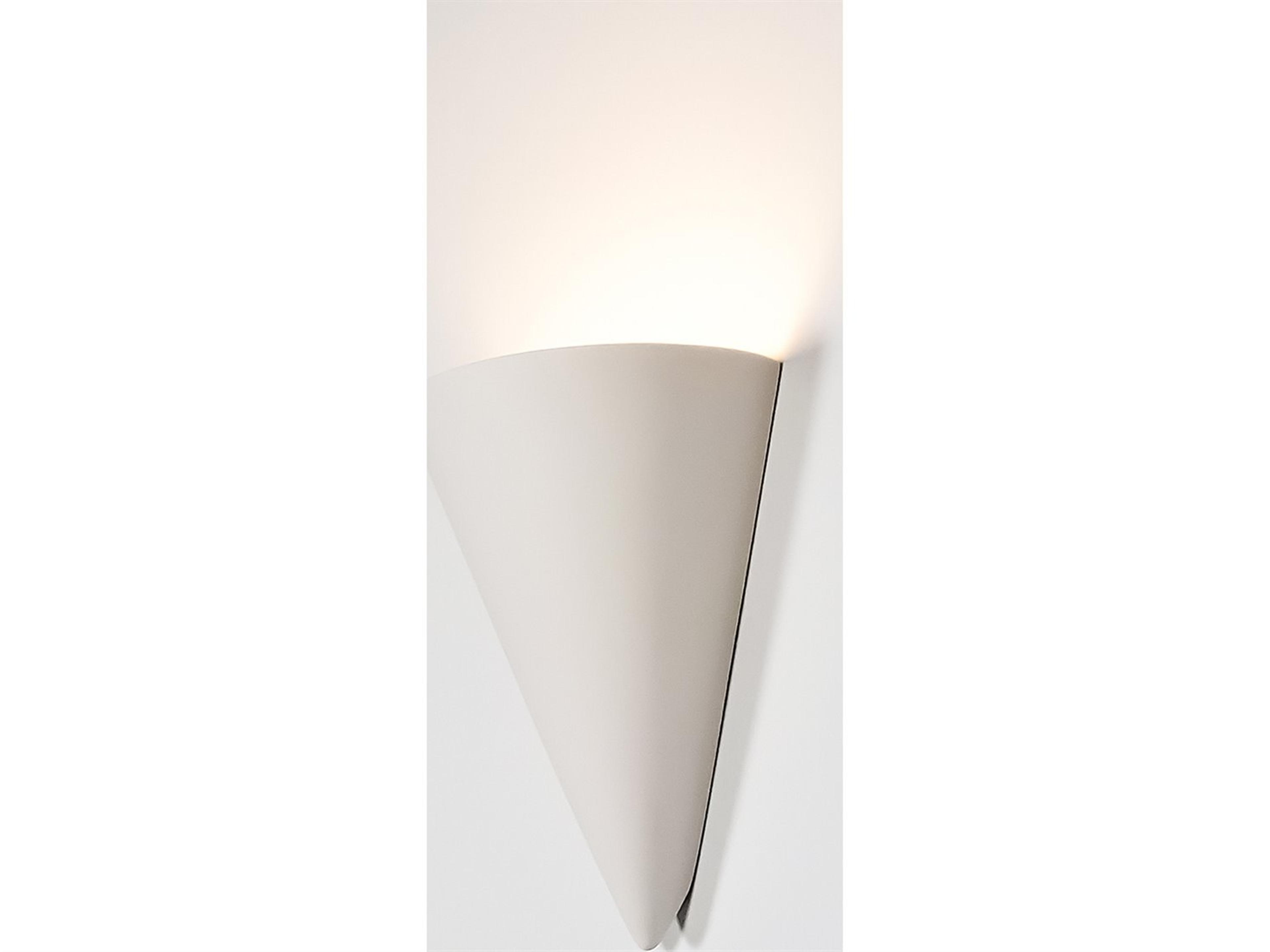 A19 Icelandia 1-Light White Wall Sconce