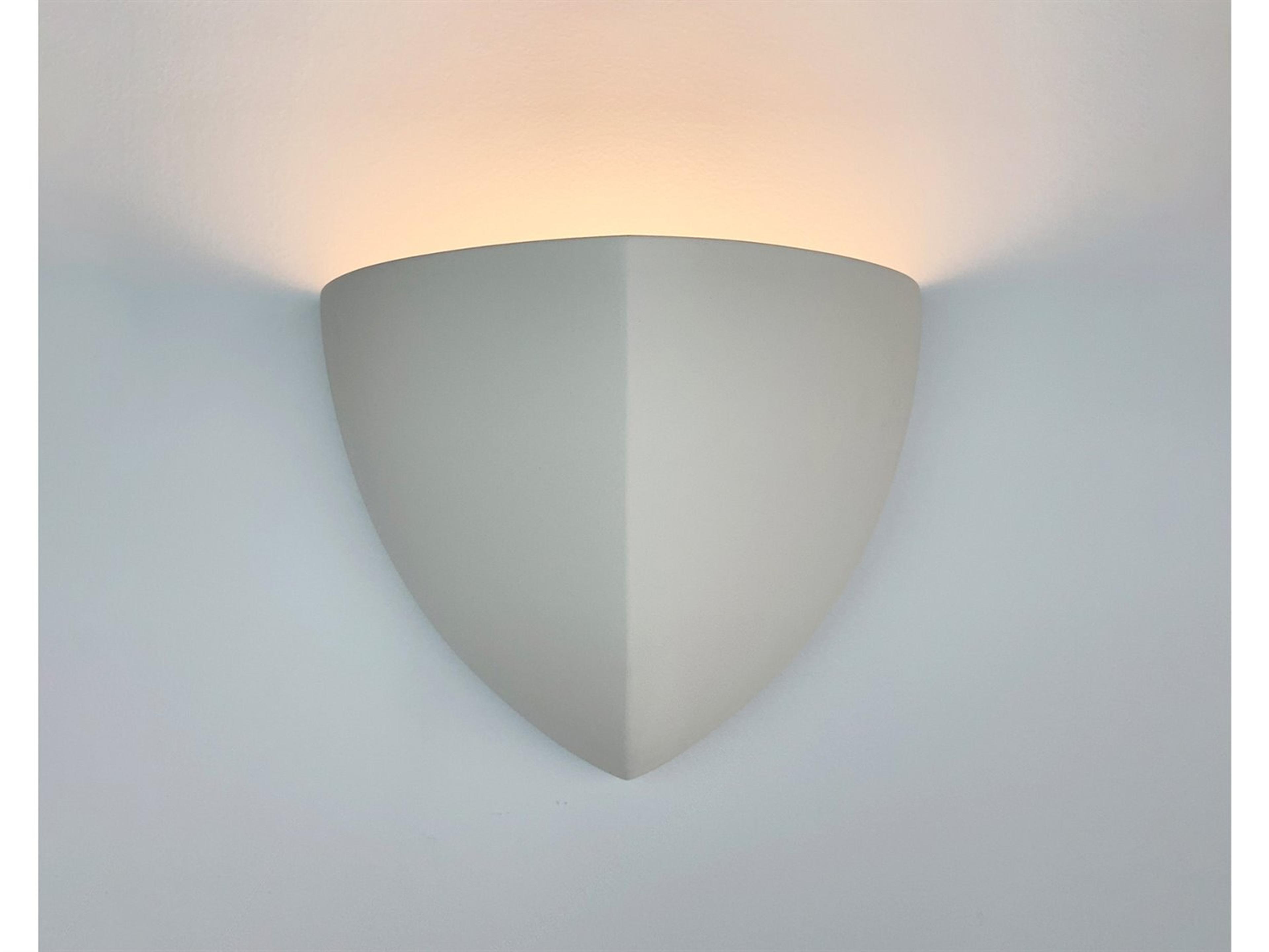 A19 Malta 1-Light White Wall Sconce