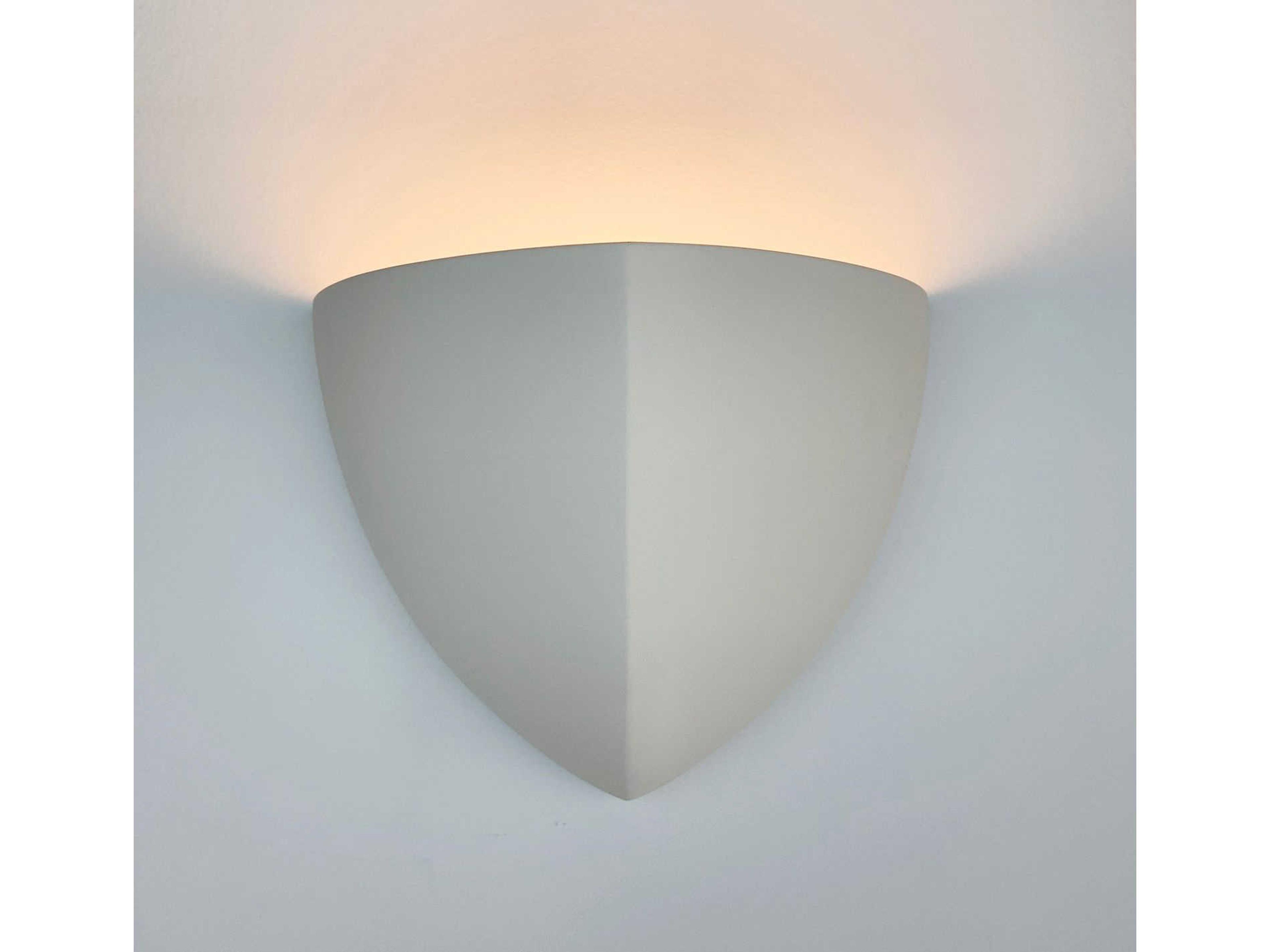A19 Gran Malta 1-Light White Wall Sconce