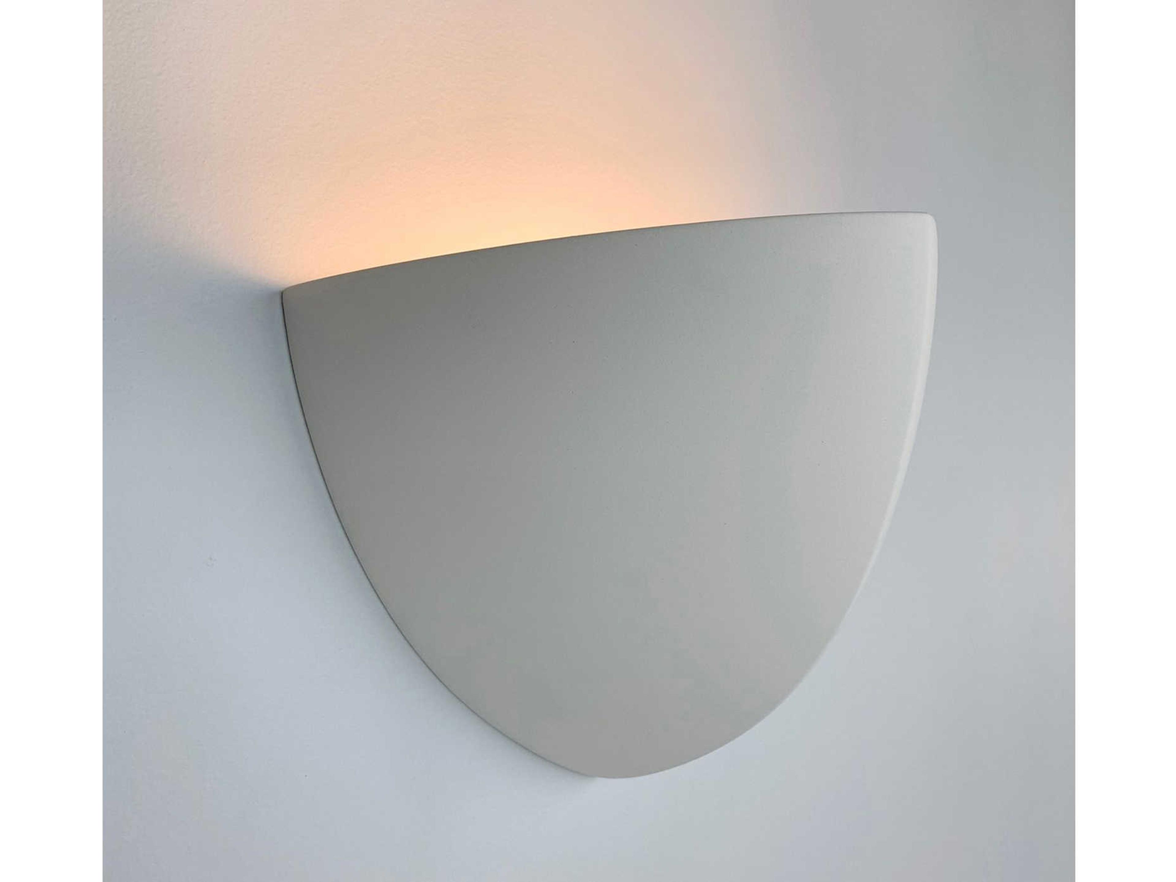 A19 Gran Malta 1-Light White Wall Sconce
