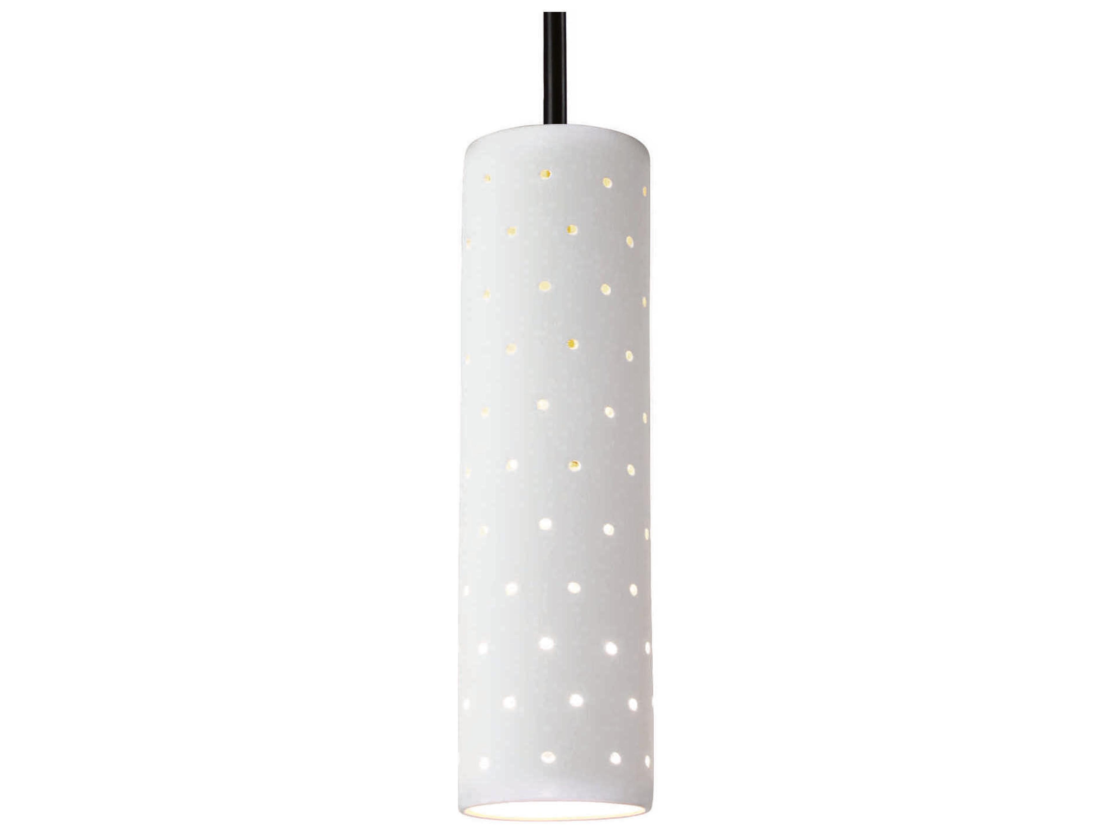 Stellar 1-Light White LED Cylinder Mini Pendant