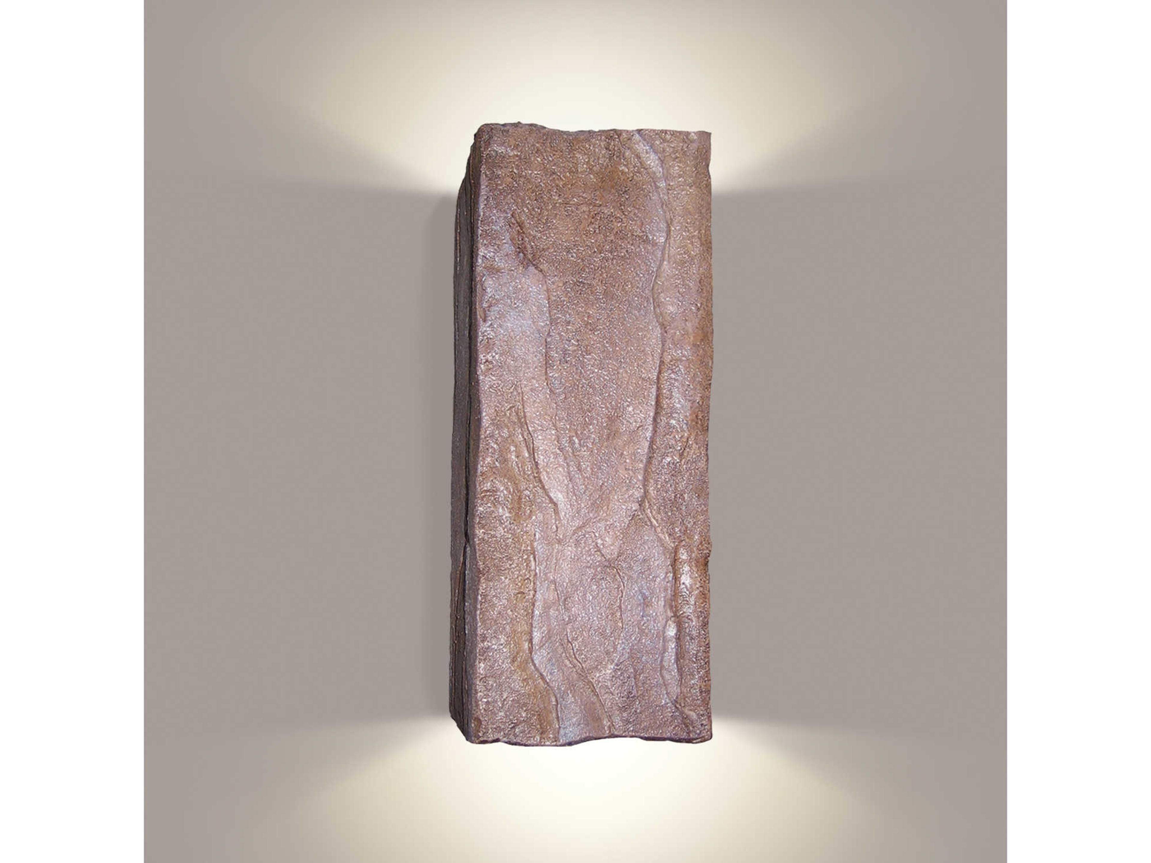 A19 Stone 1-Light Brown Wall Sconce