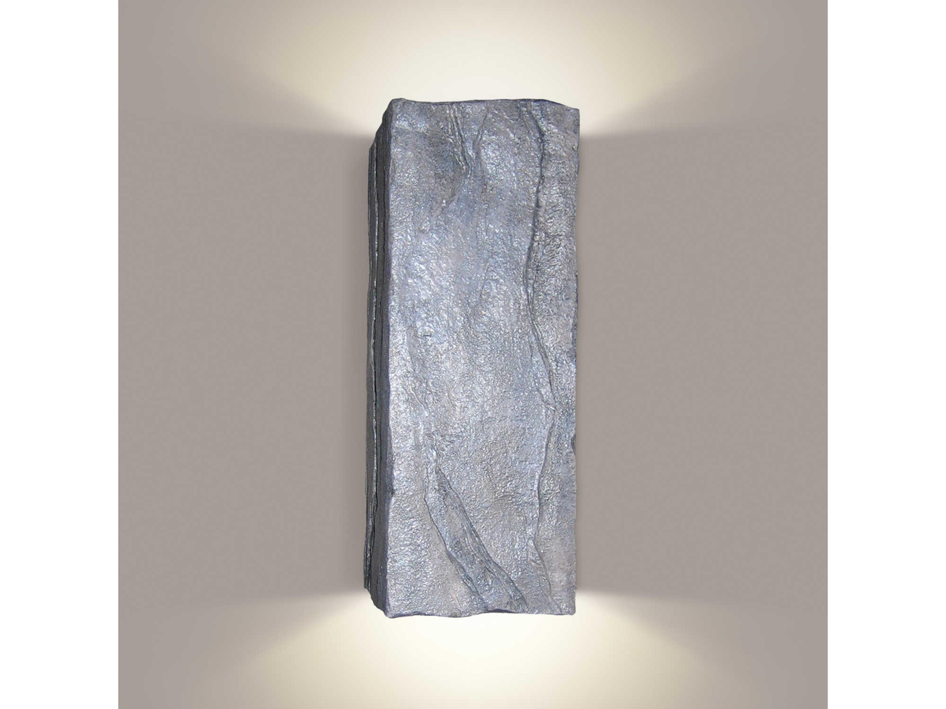 A19 Stone 1-Light Grey Wall Sconce