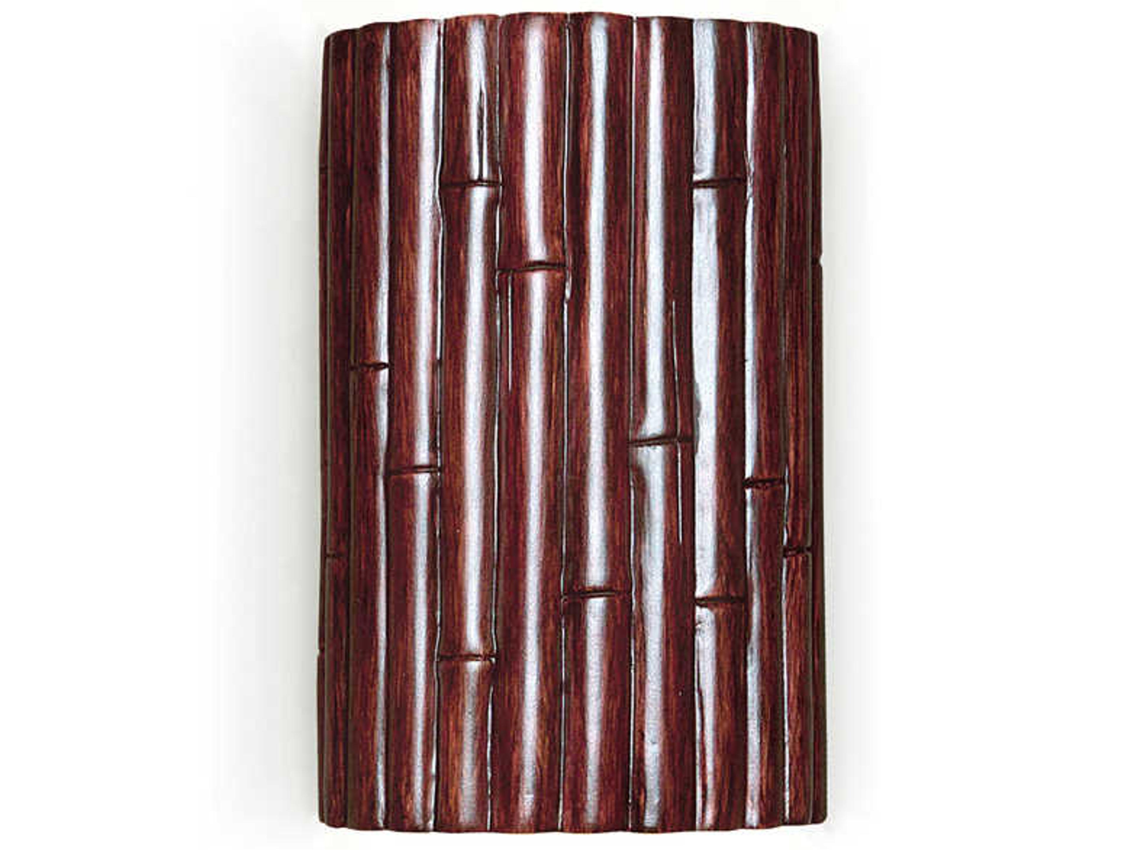 Bamboo 1-Light Cinnamon Brown Wall Sconce