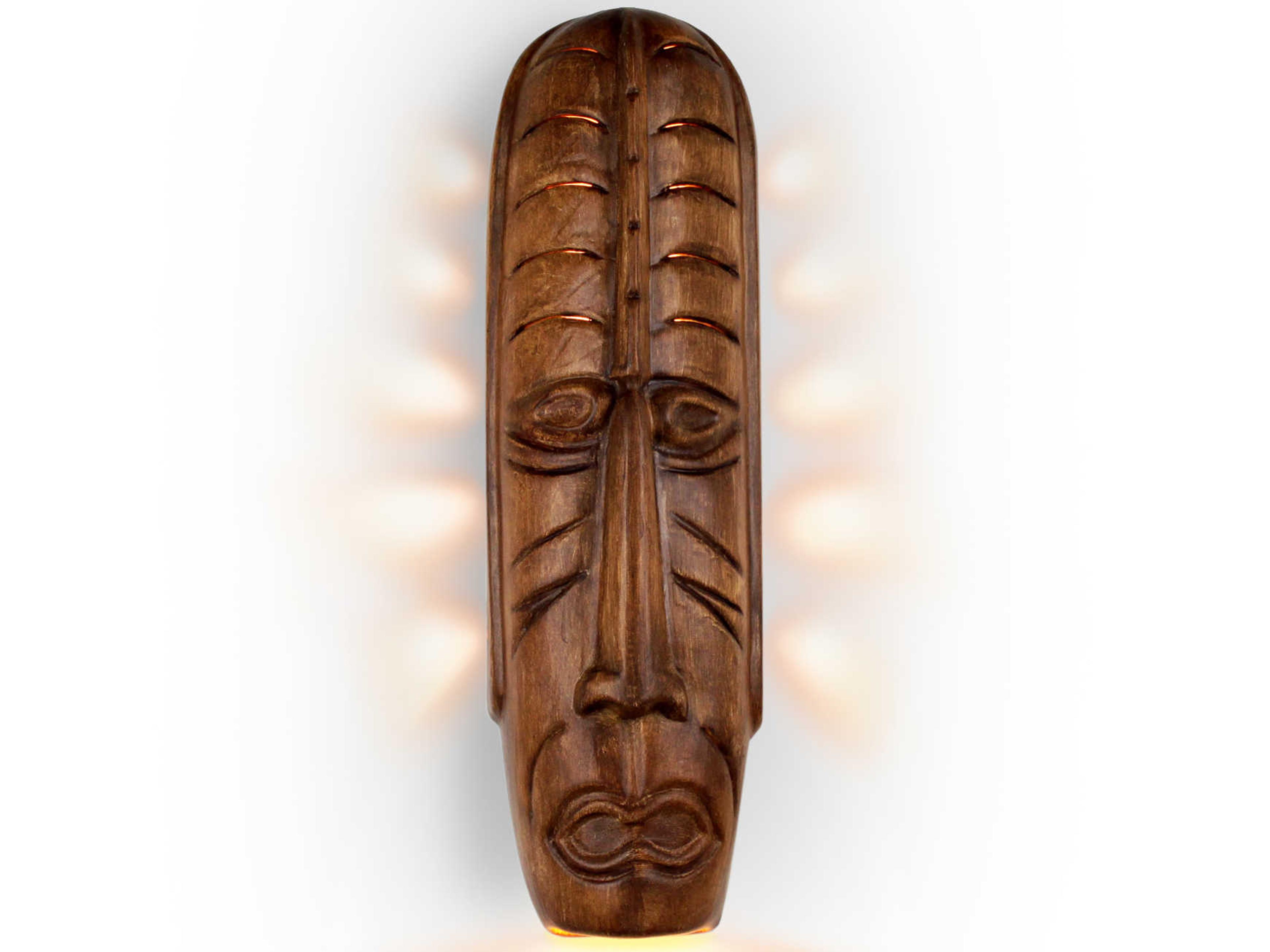 Tribal 1-Light Amber Palm Brown Wall Sconce