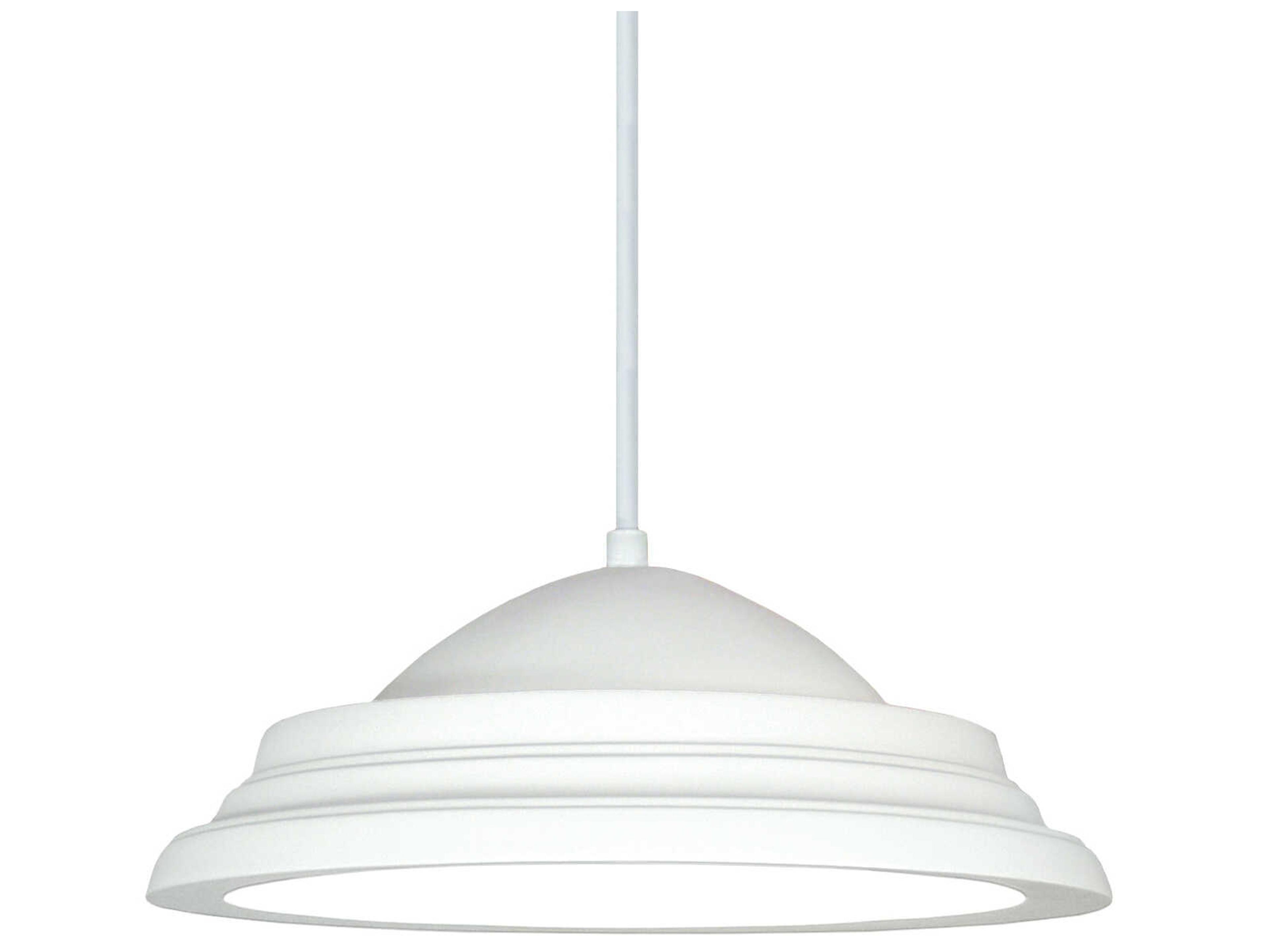 A19 Minorca 1-Light White Dome Mini Pendant