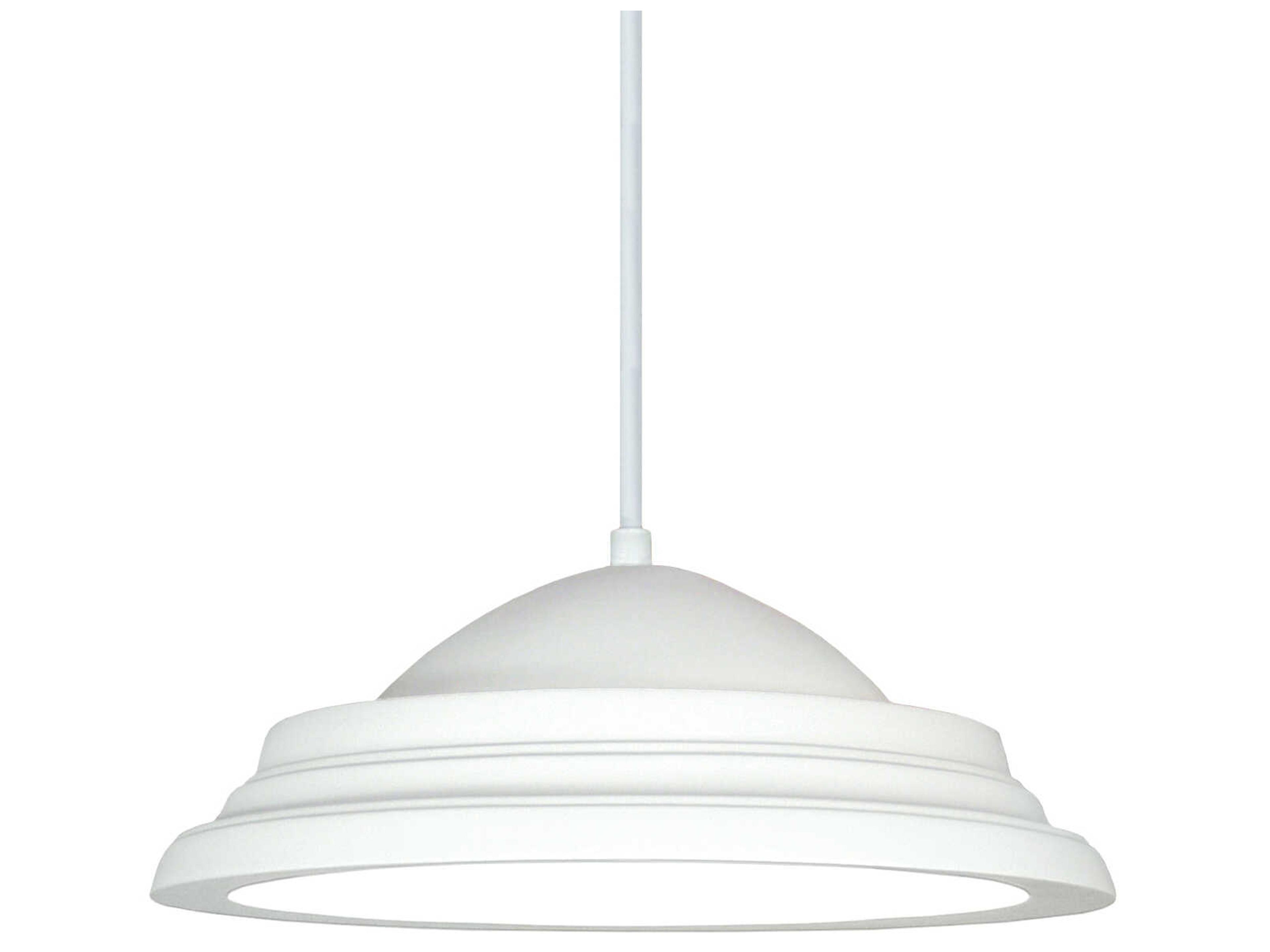 A19 Majorca 1-Light White Dome Pendant