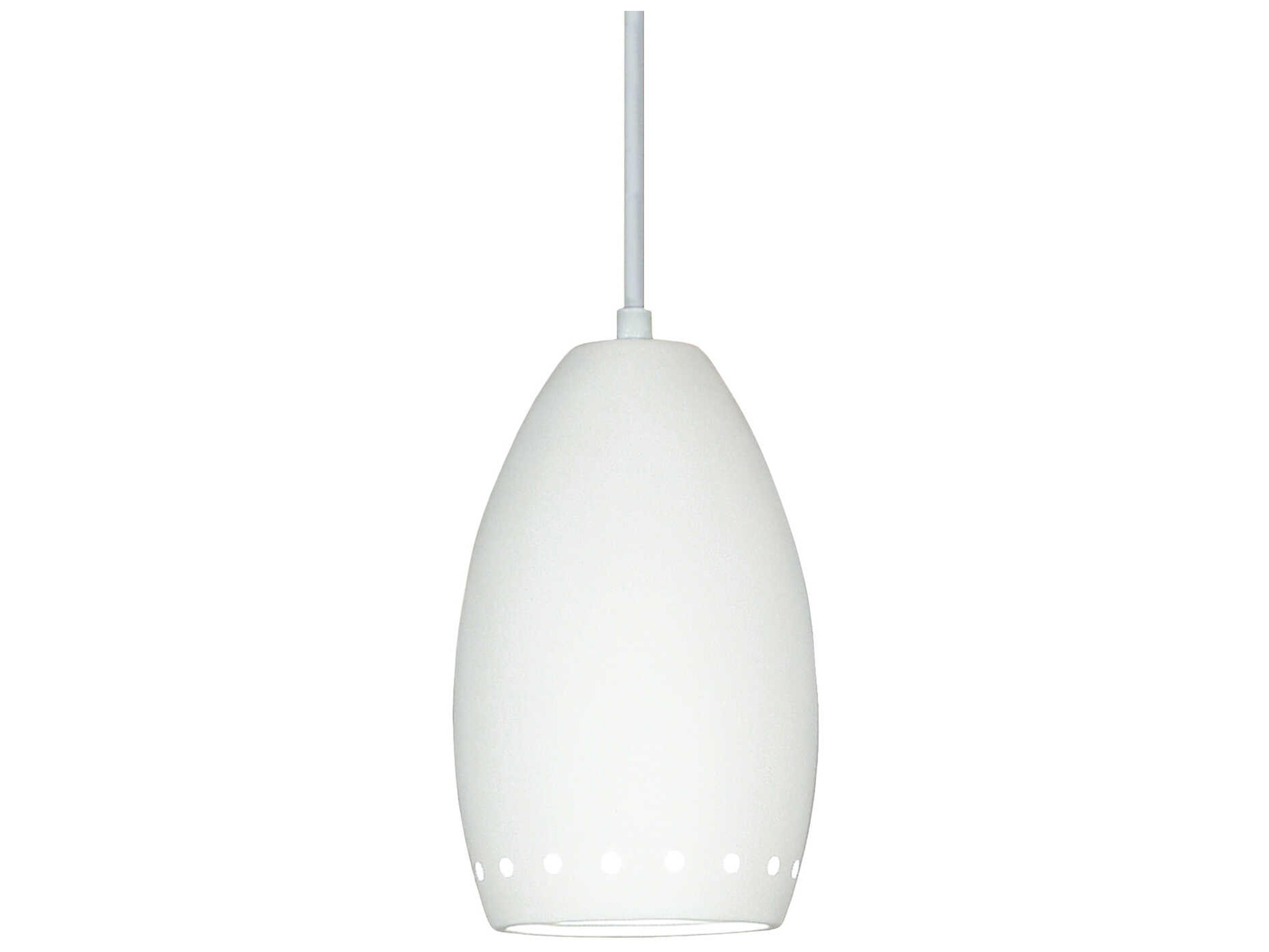 A19 Grenada 1-Light White Mini Pendant