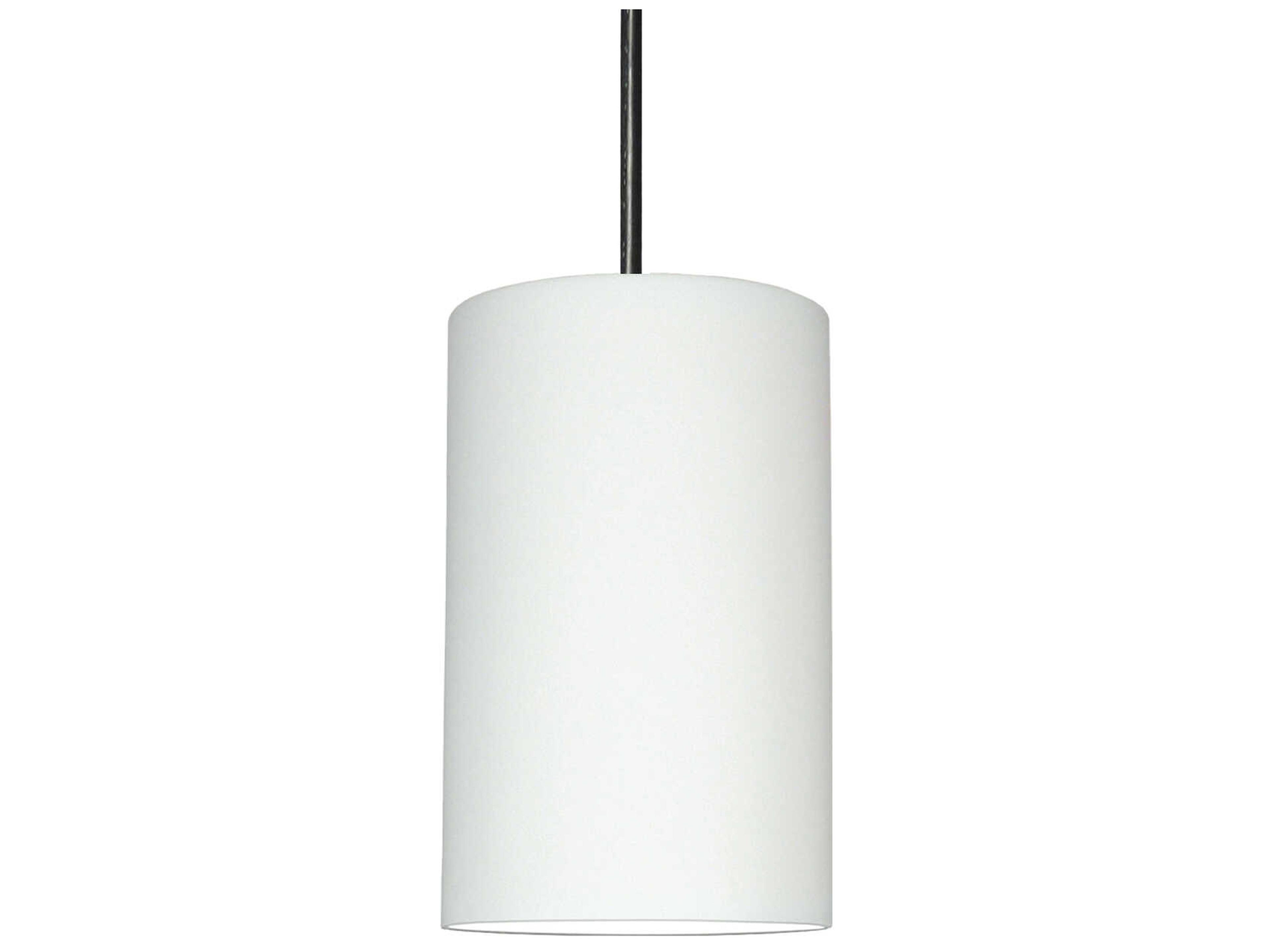 Andros 1-Light White Cylinder Mini Pendant