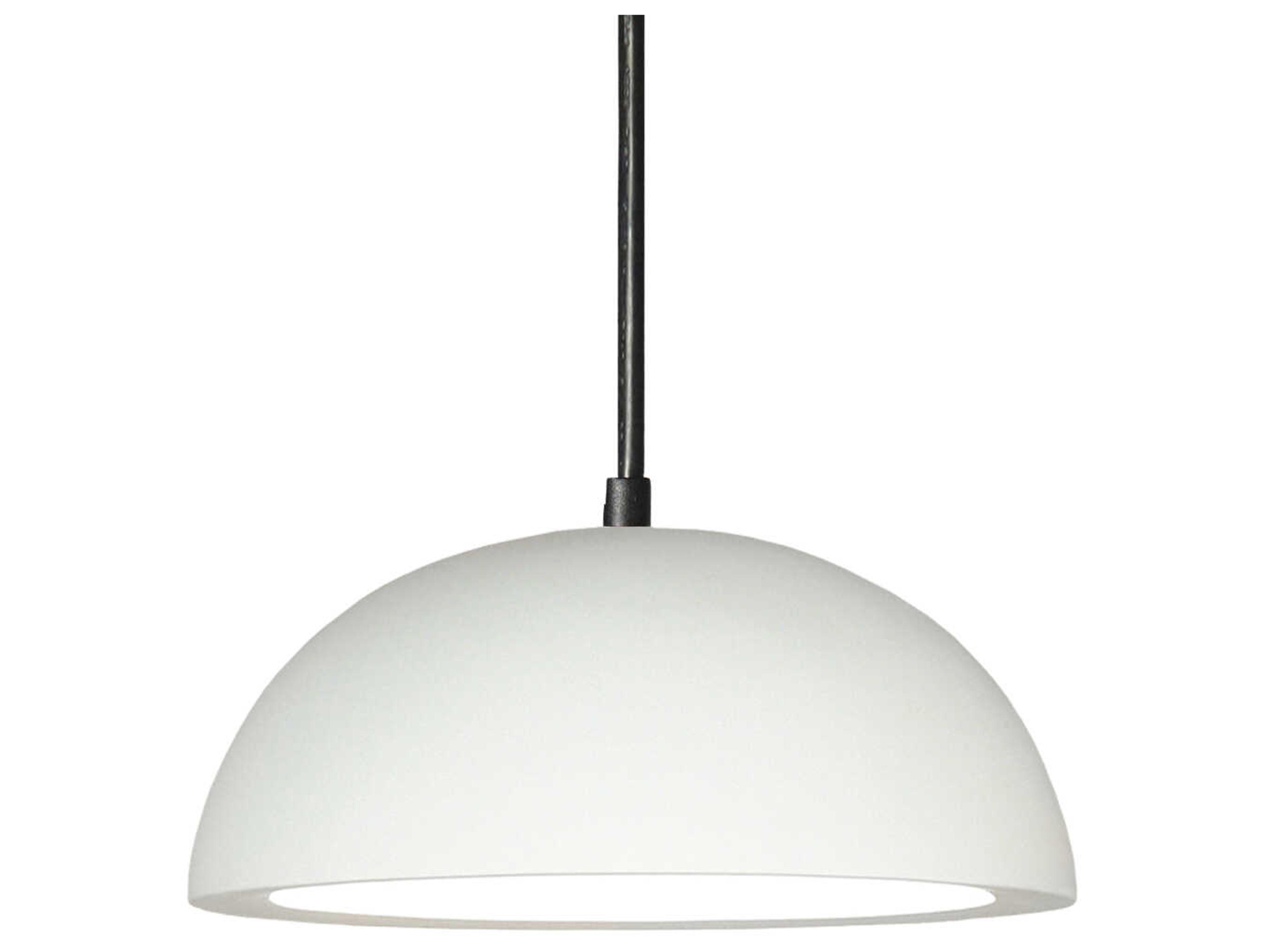 A19 Thera 1-Light White Dome Mini Pendant