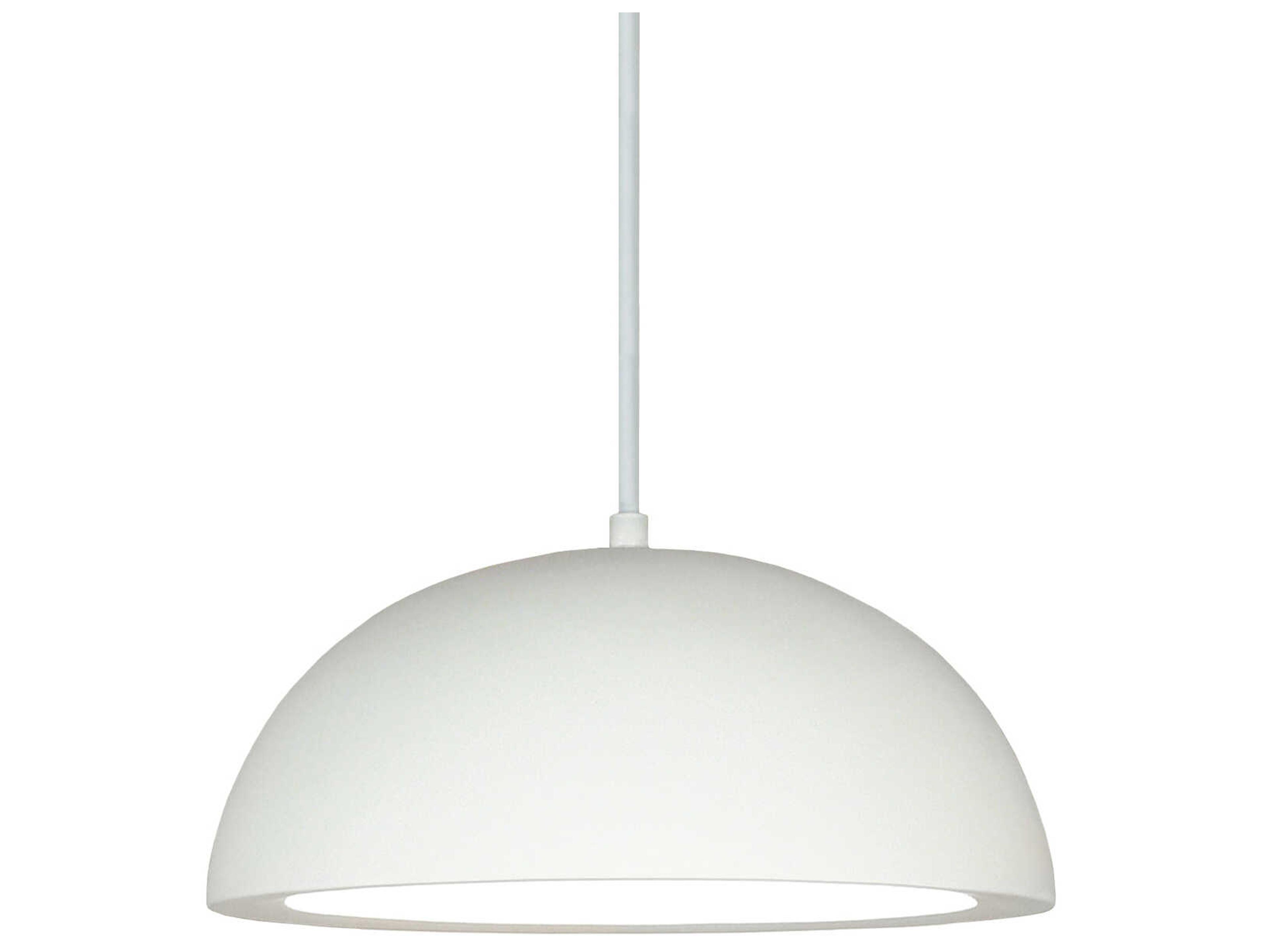 A19 Thera 1-Light White Dome Mini Pendant