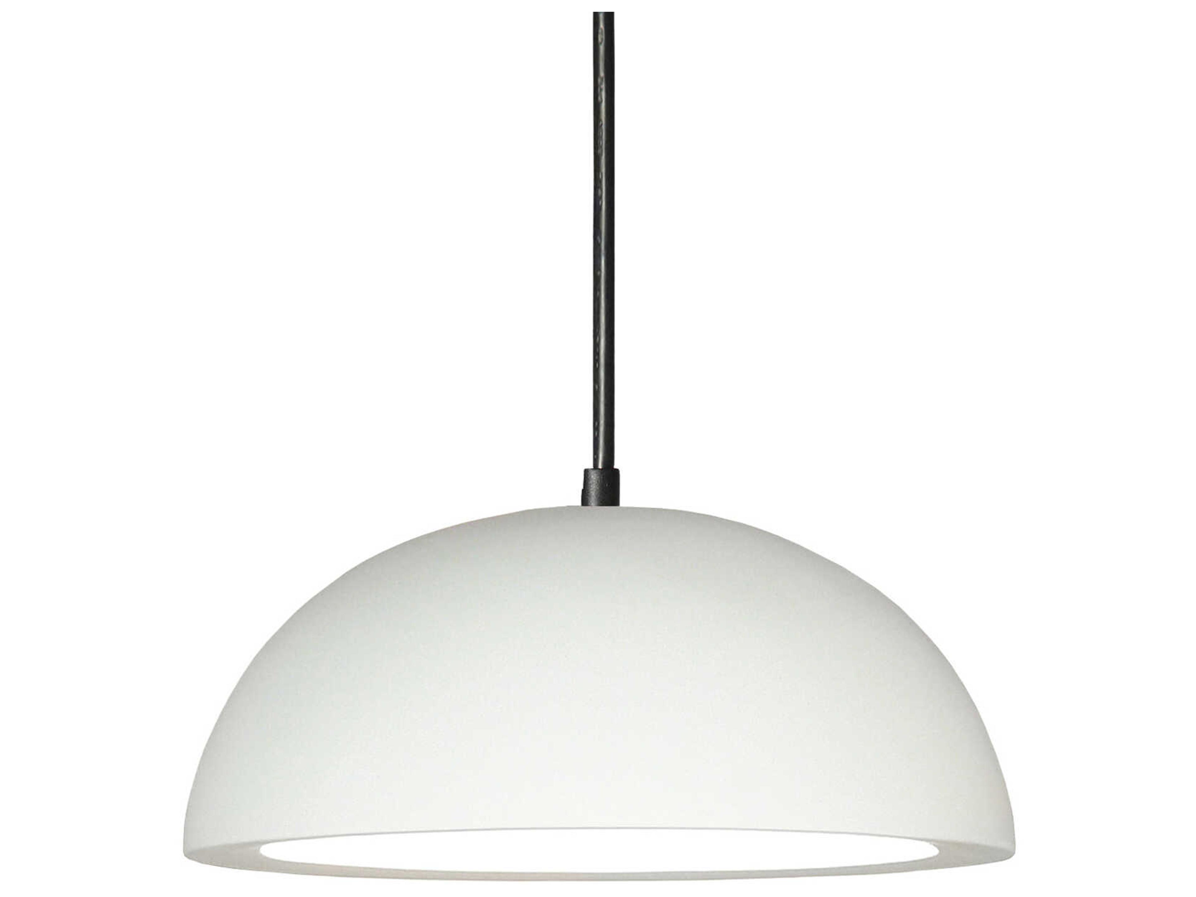 Gran Thera 1-Light White Dome Pendant