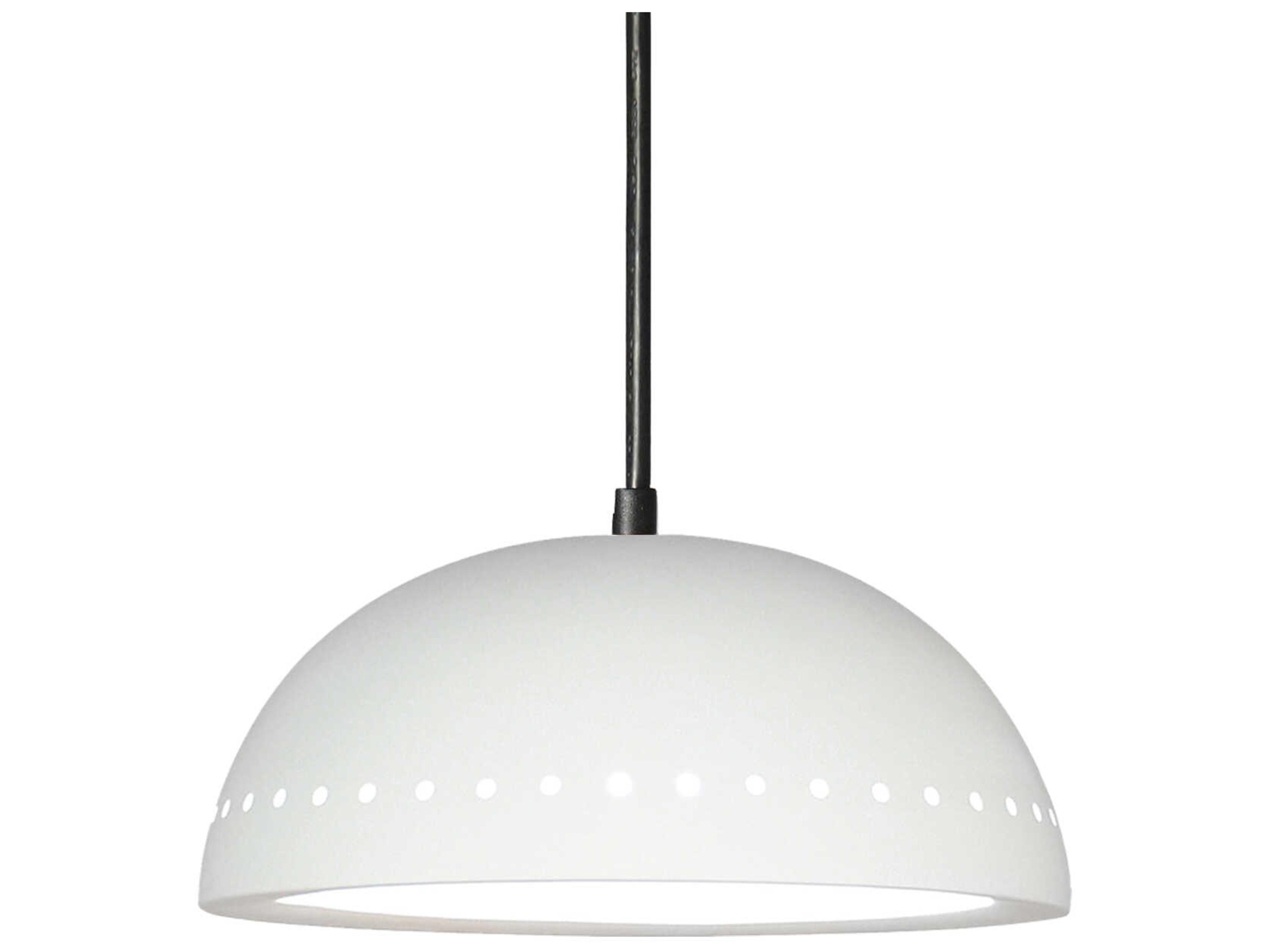 Gran Cyprus 1-Light White Dome Pendant