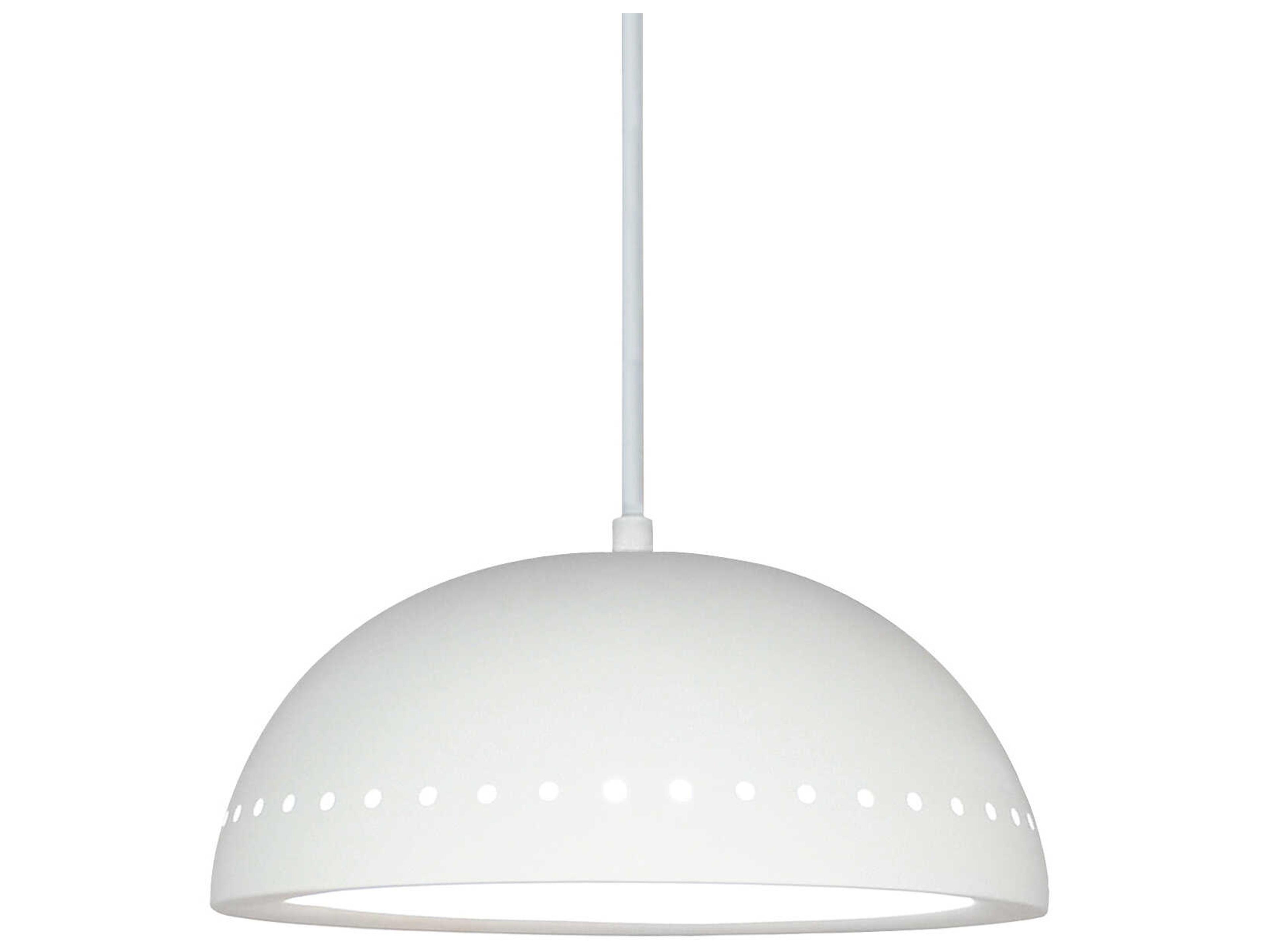 A19 Gran Cyprus 1-Light White Dome Pendant