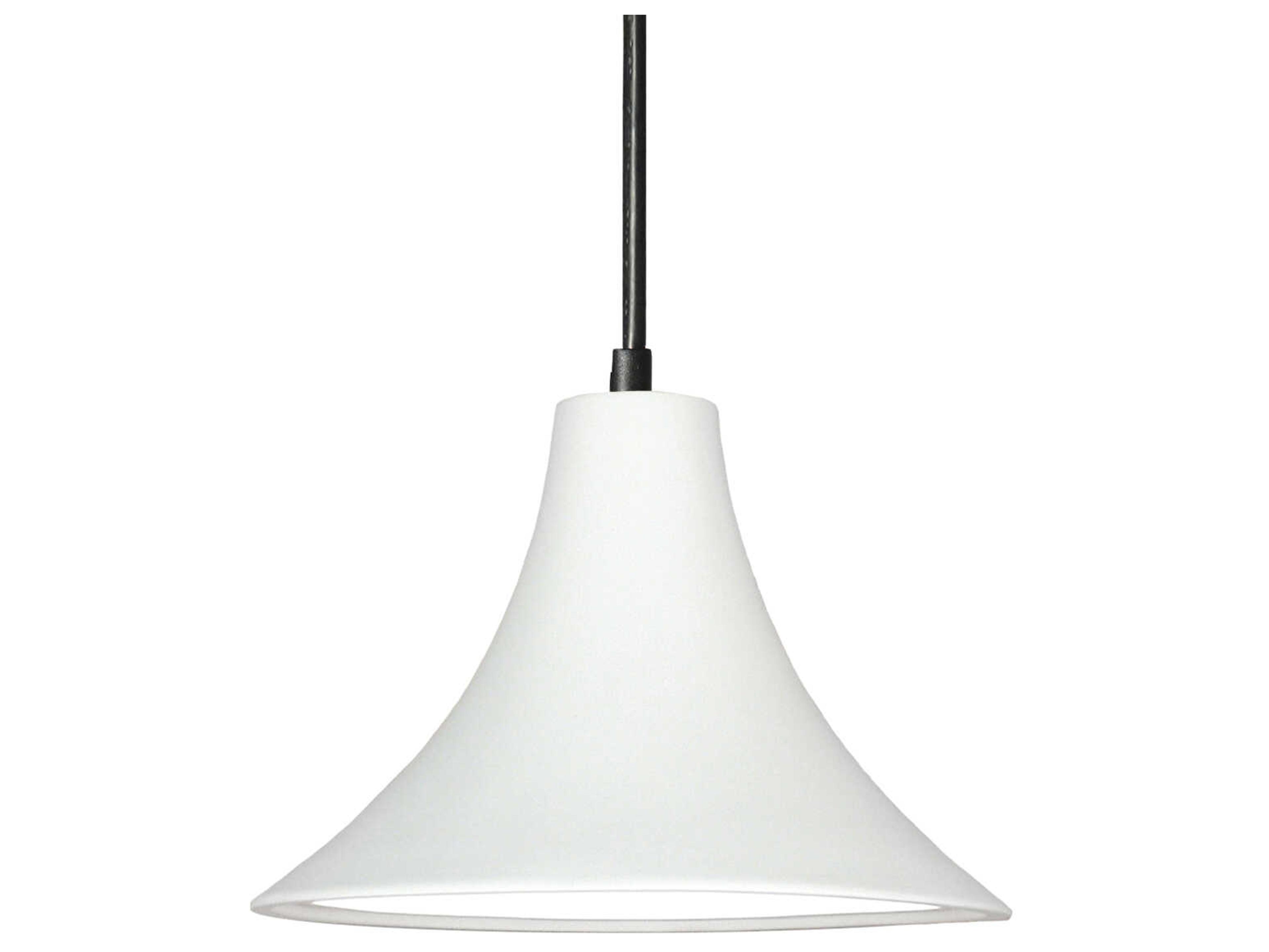 Madera 1-Light White Bell Pendant