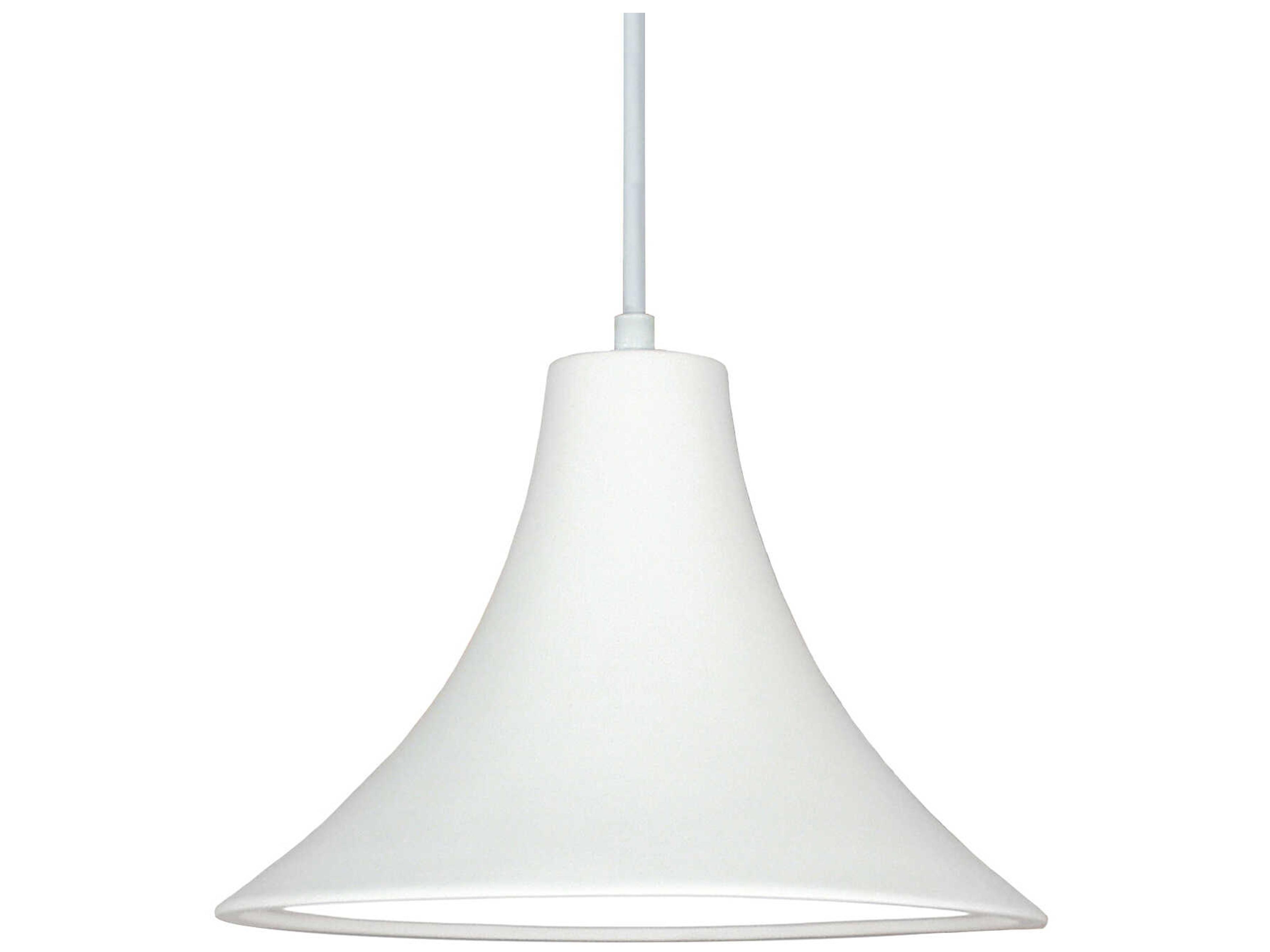 A19 Madera 1-Light White Bell Pendant