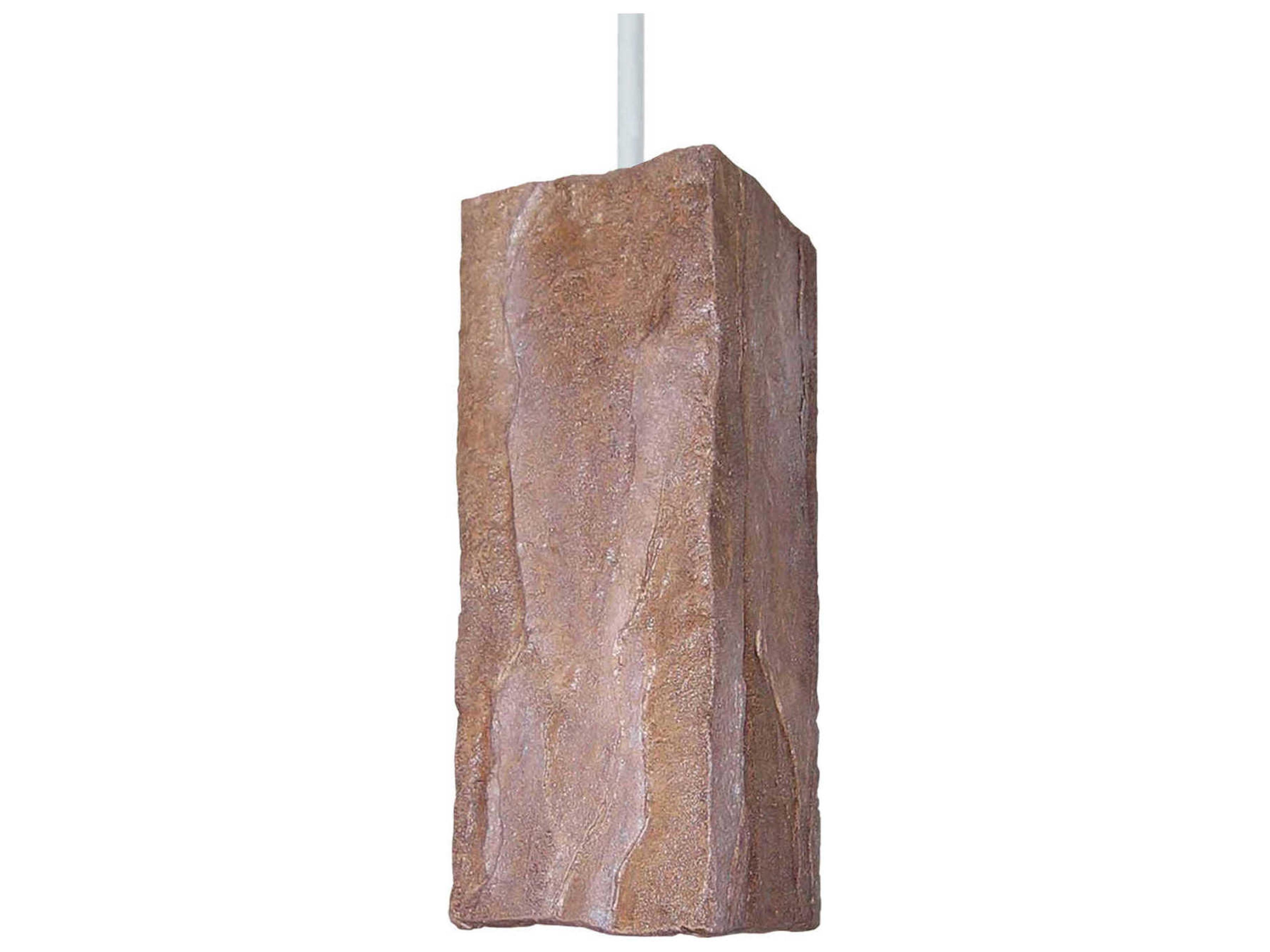 A19 Stone 1-Light Brown Mini Pendant