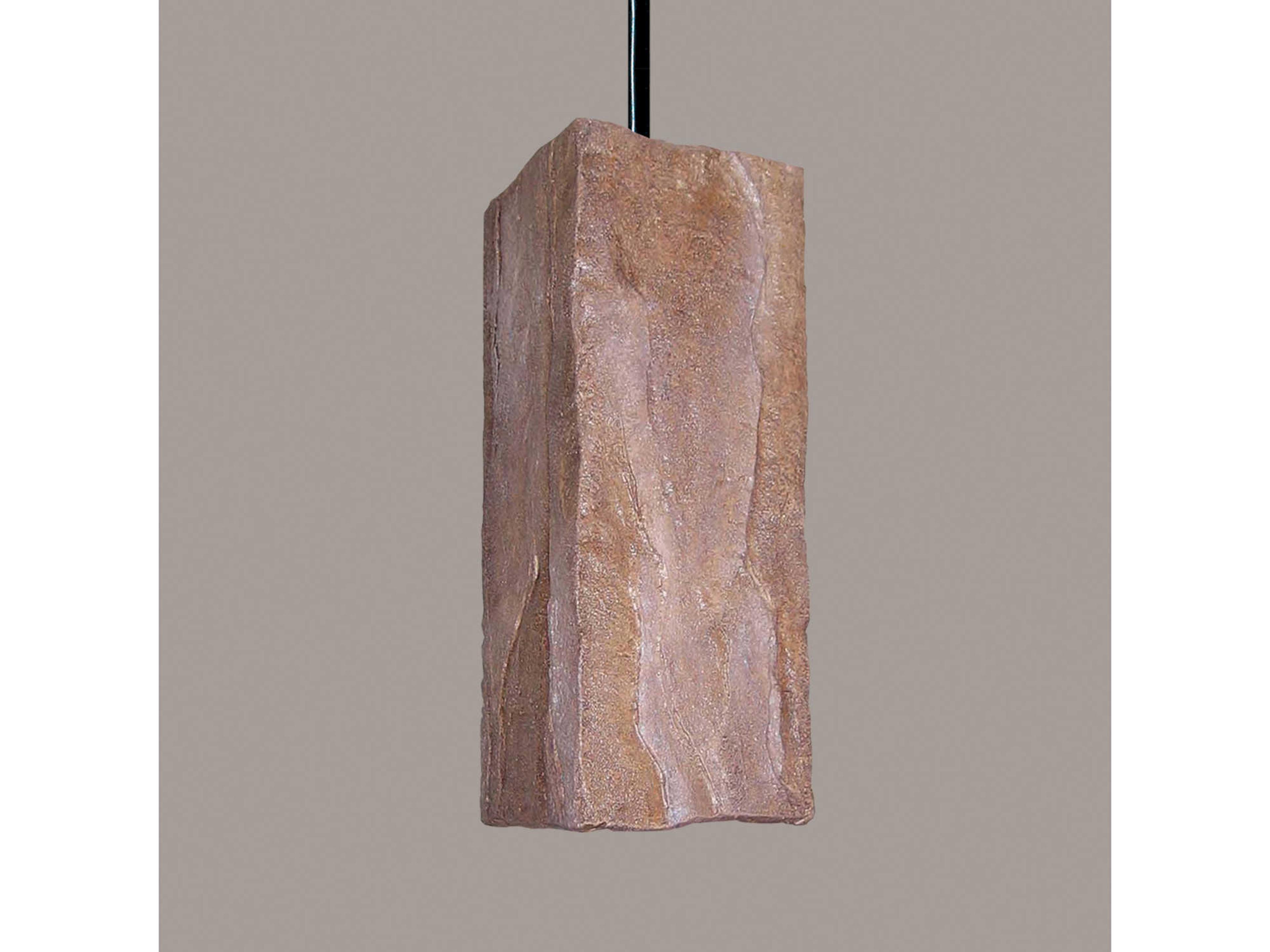 A19 Stone 1-Light Brown Mini Pendant