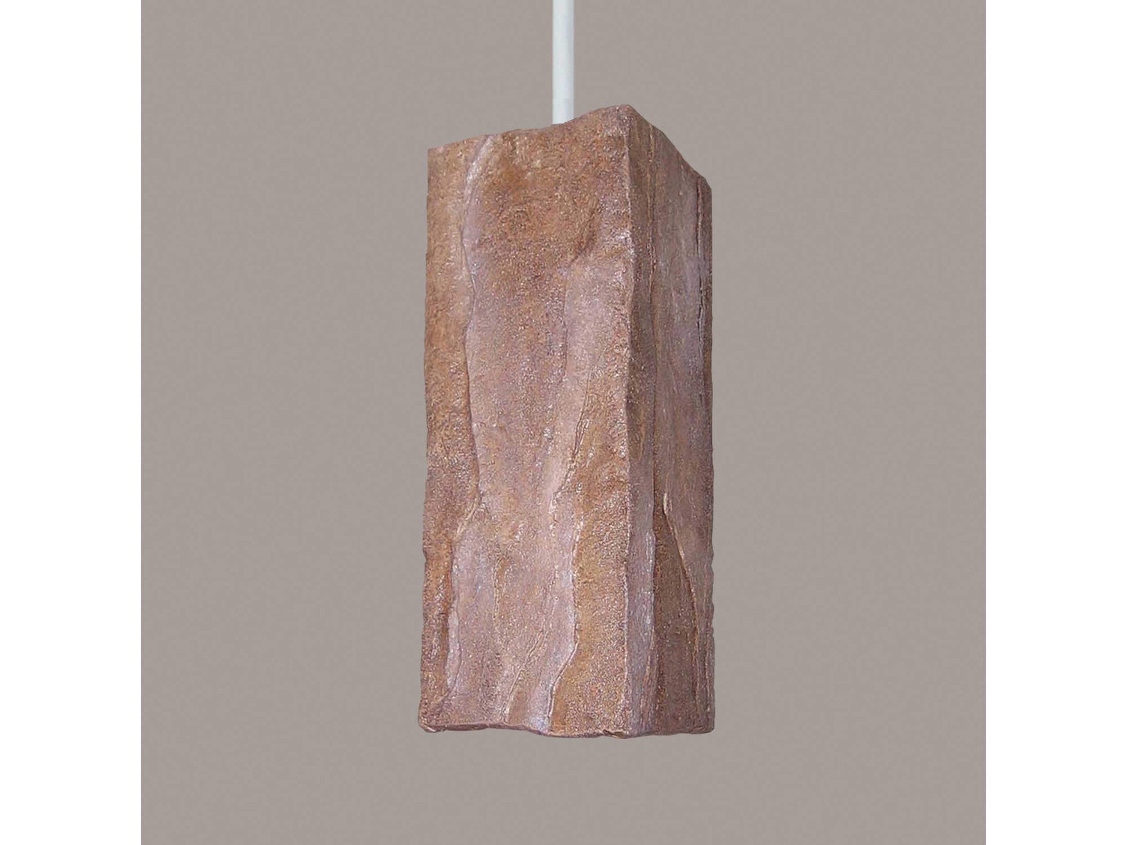 A19 Stone 1-Light Brown Mini Pendant