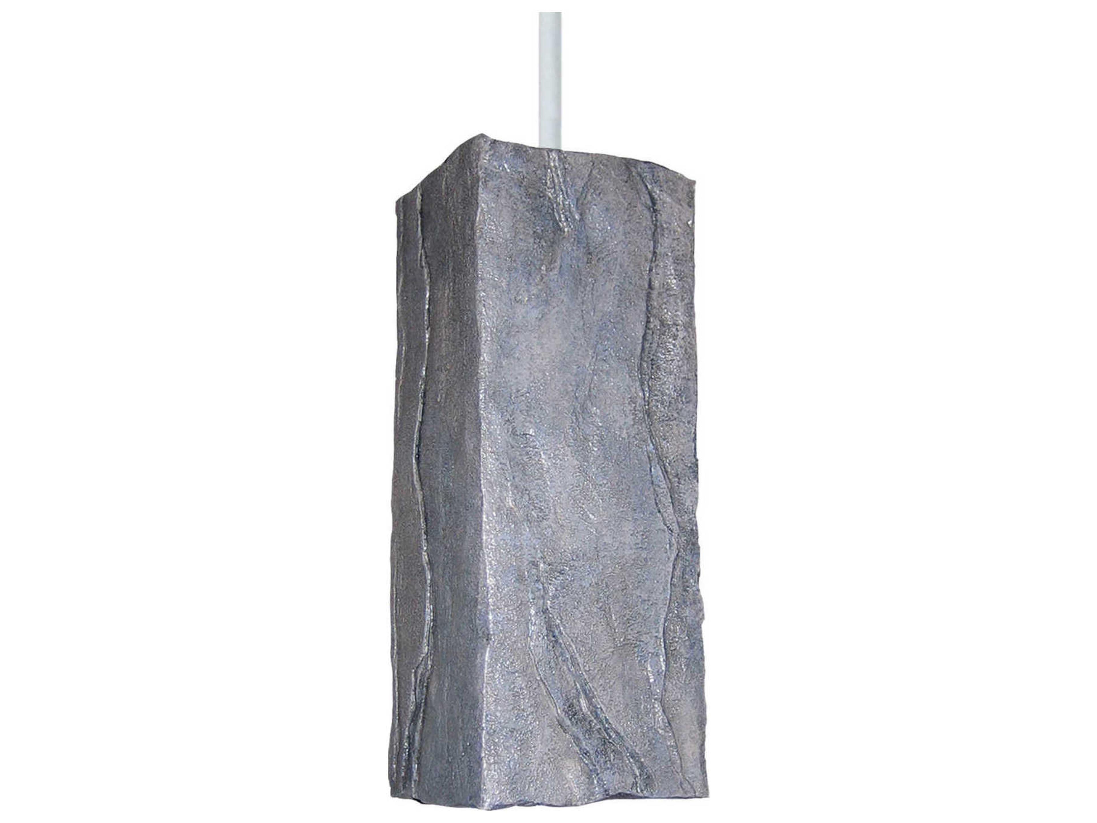 A19 Stone 1-Light Grey Mini Pendant