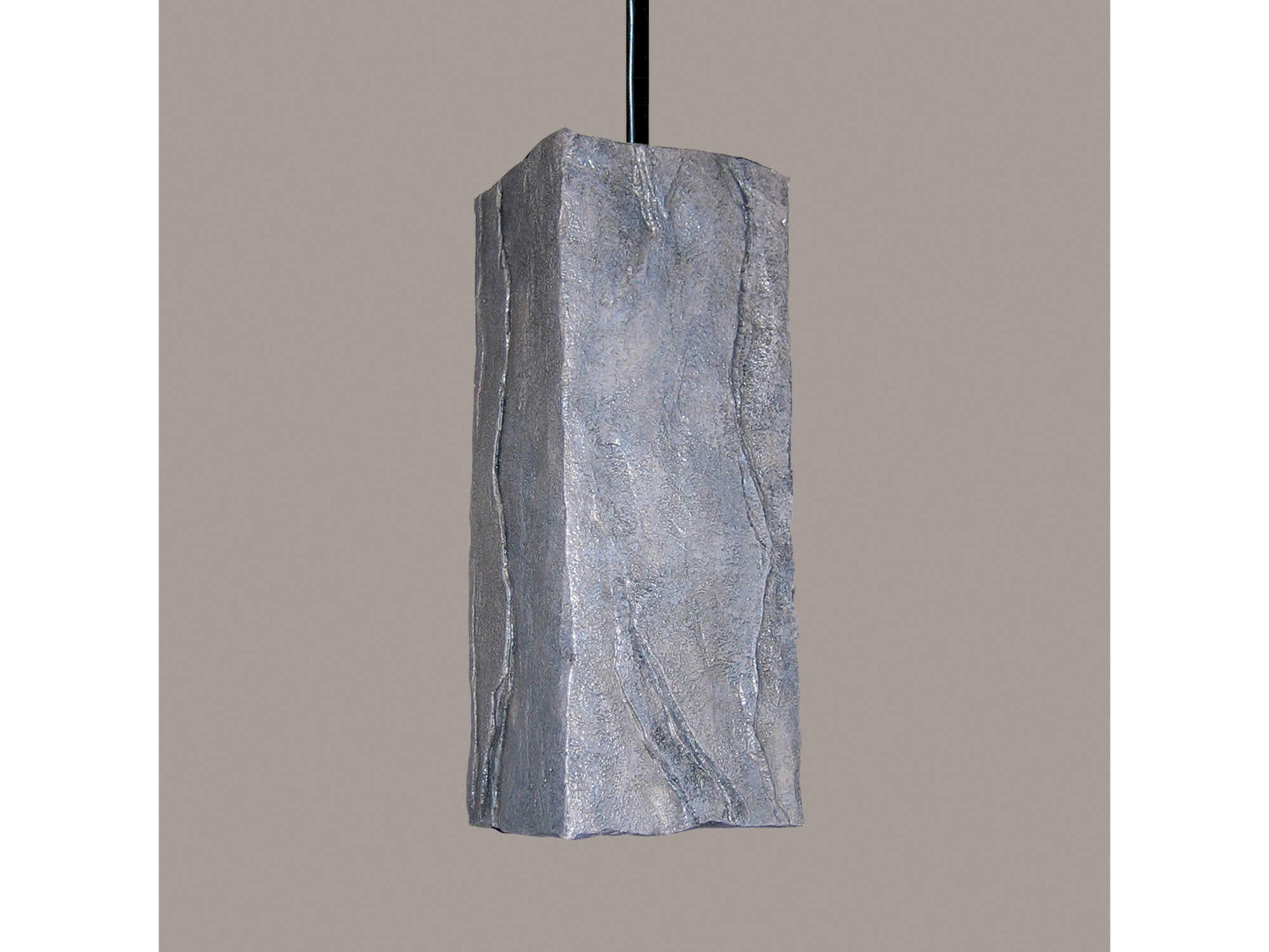 A19 Stone 1-Light Grey Mini Pendant