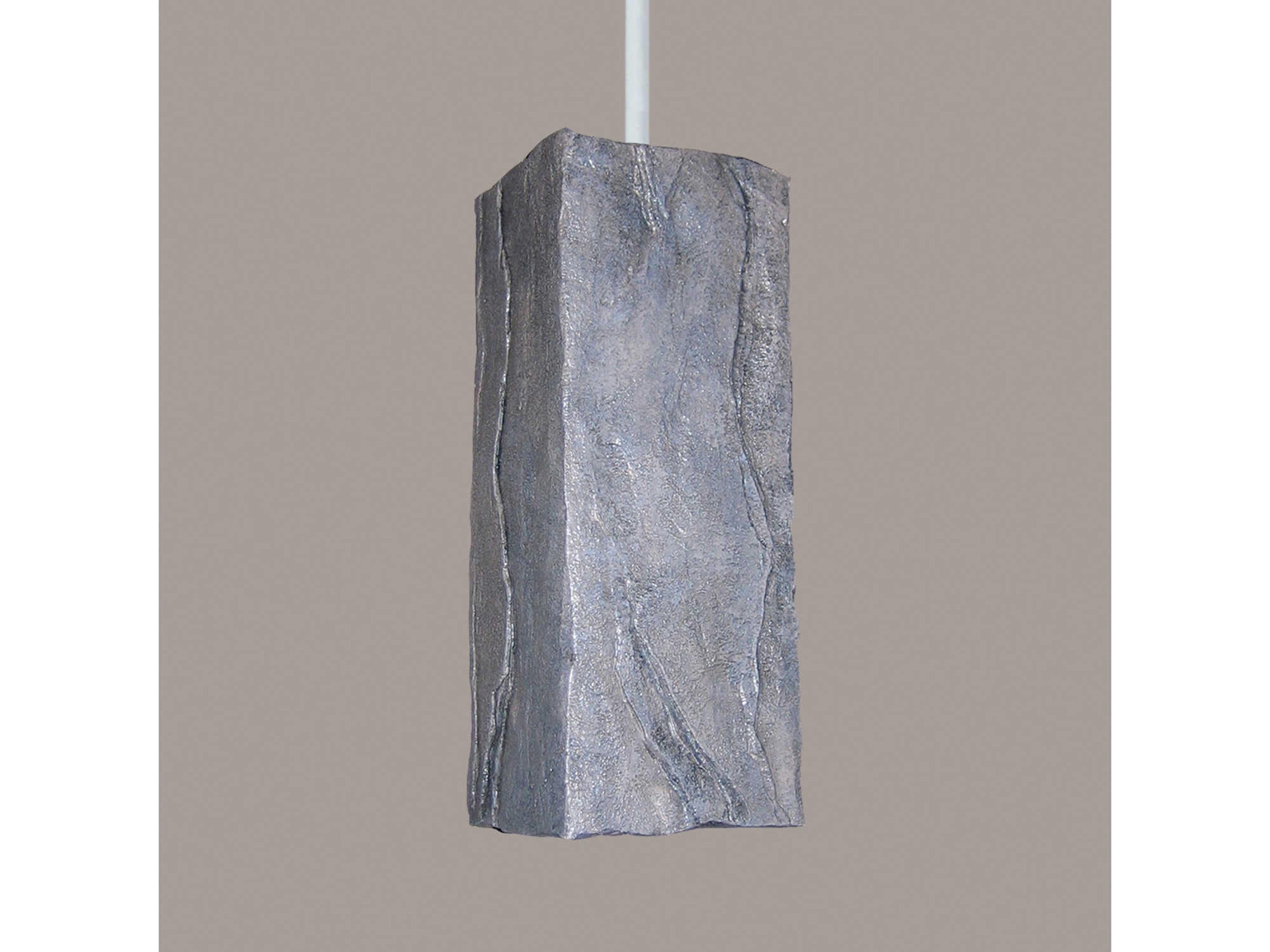 A19 Stone 1-Light Grey Mini Pendant