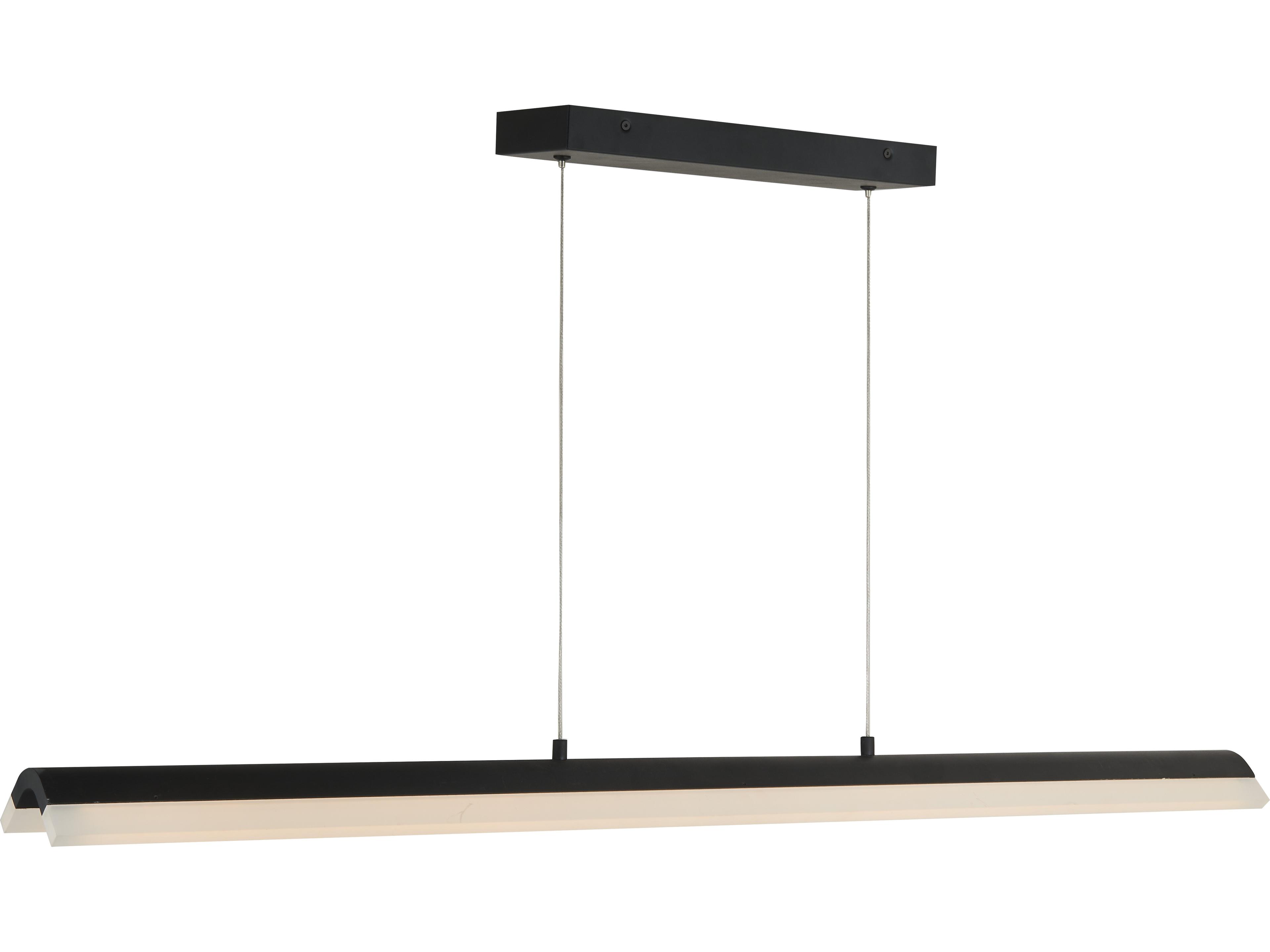 Abra Eros 2-Light Matte Black Linear Island Pendant