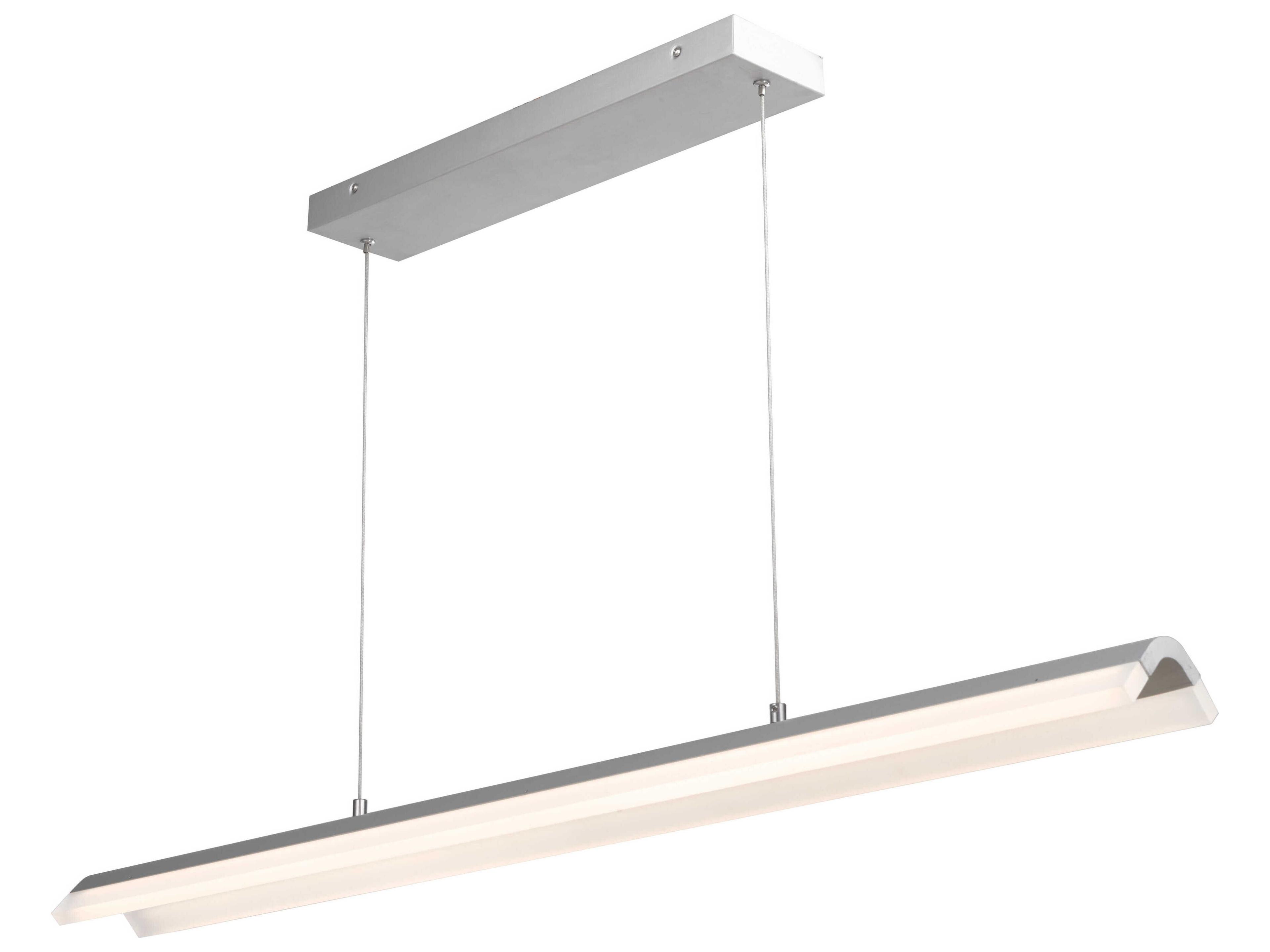 Abra Eros 2-Light Titanium Silver Linear Island Pendant