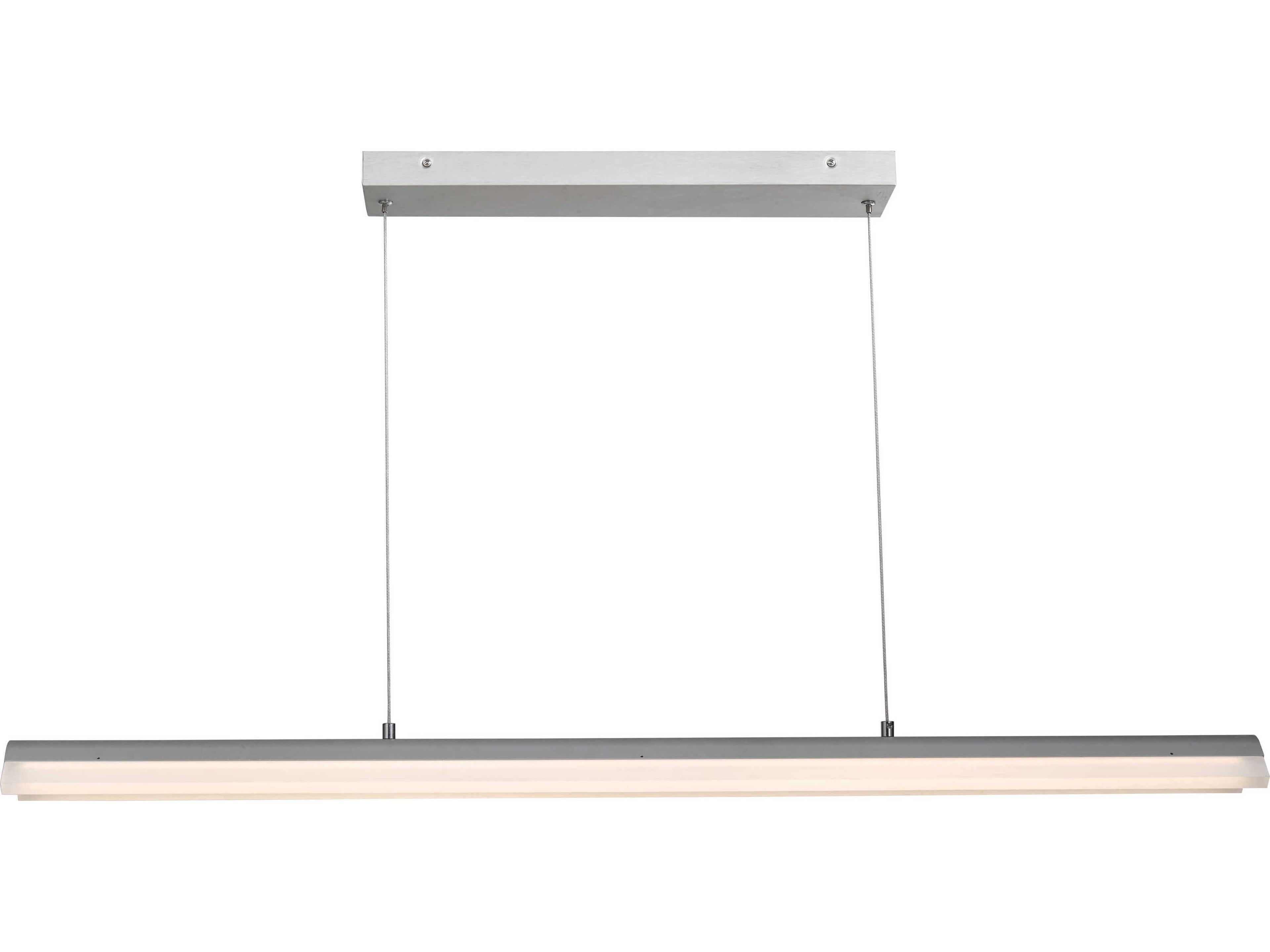 Abra Eros 2-Light Titanium Silver Linear Island Pendant