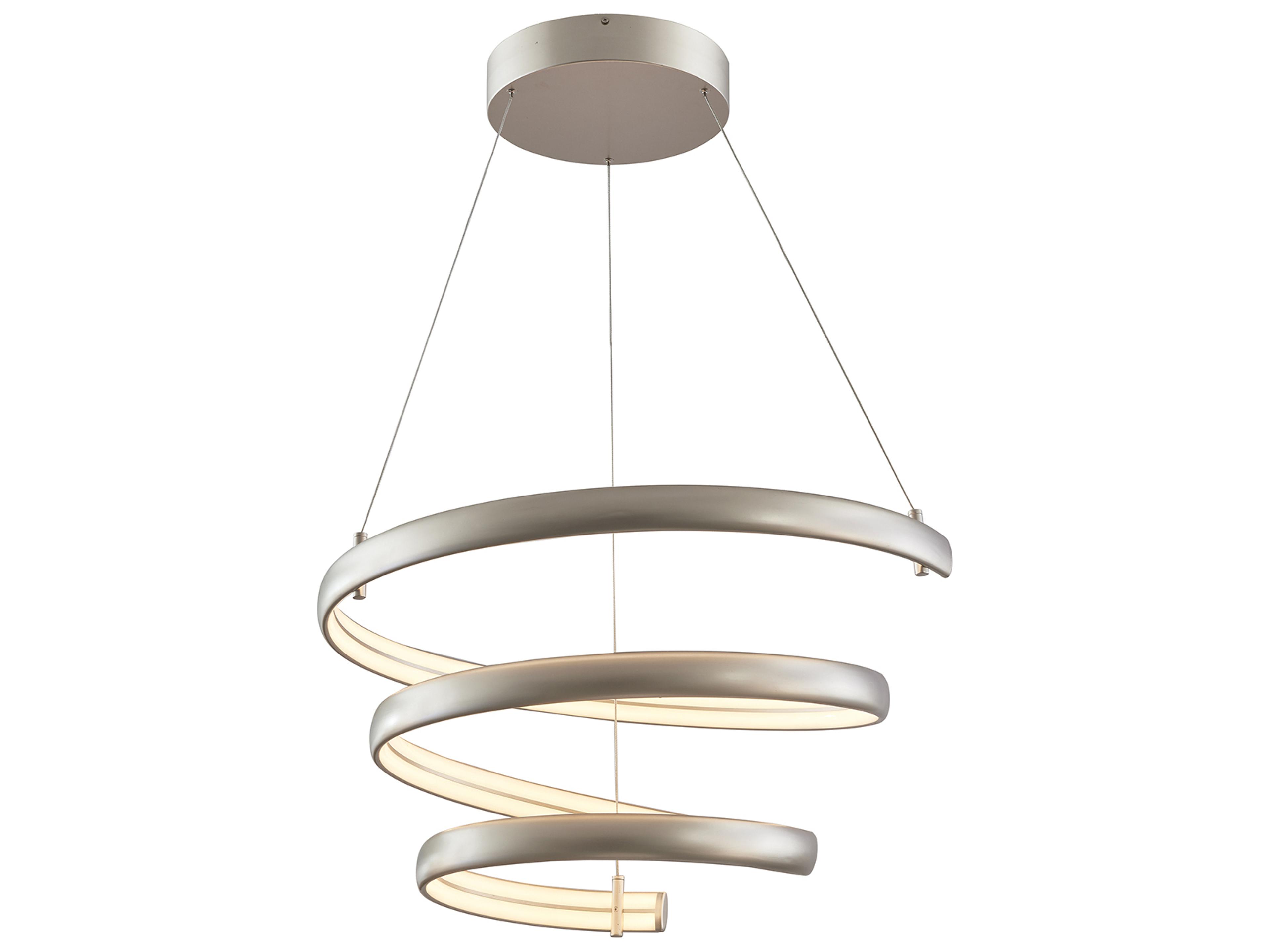 Sling LED Pendant Modern Titanium Silver Fixture