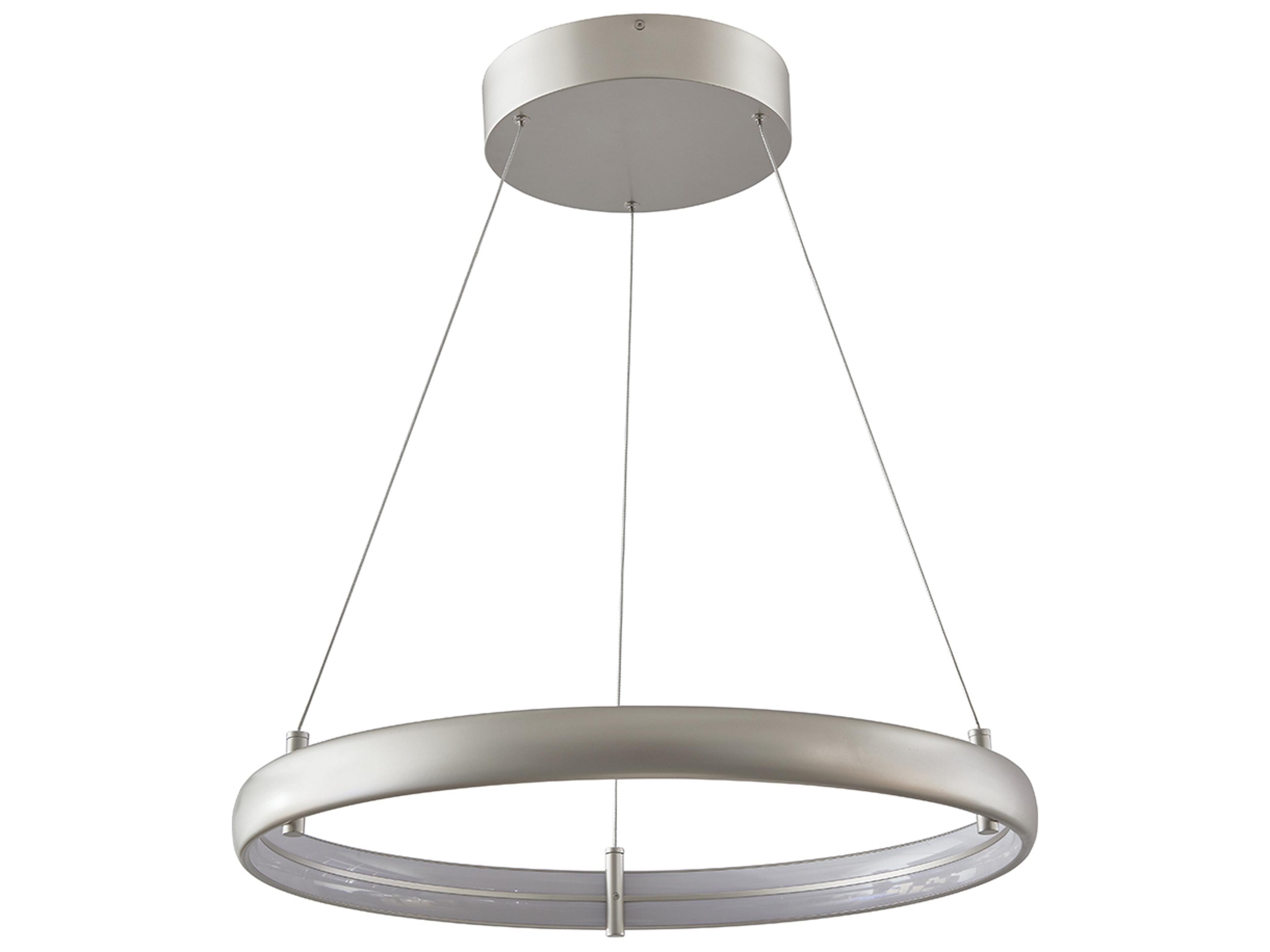 Abra Sling 1-Light Titanium Silver Round Pendant