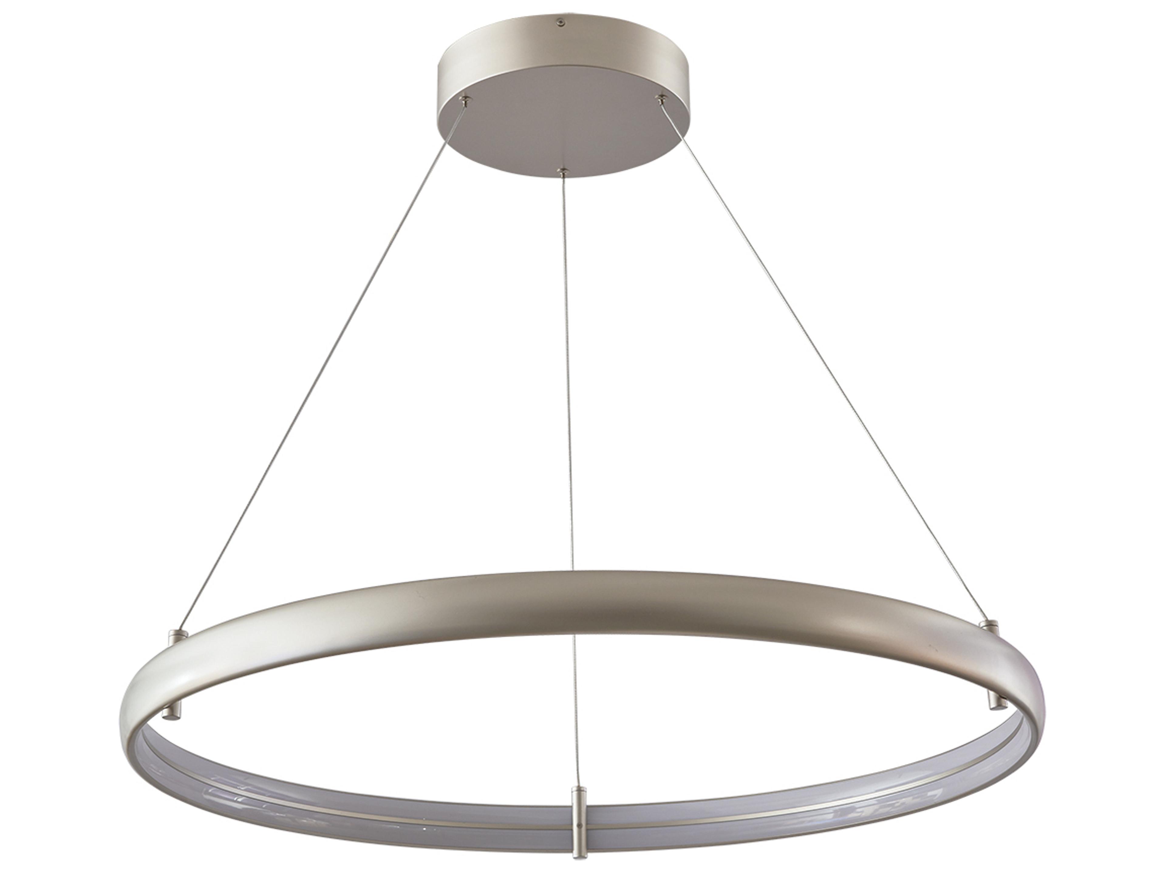 Abra Sling 1-Light Titanium Silver Round Pendant