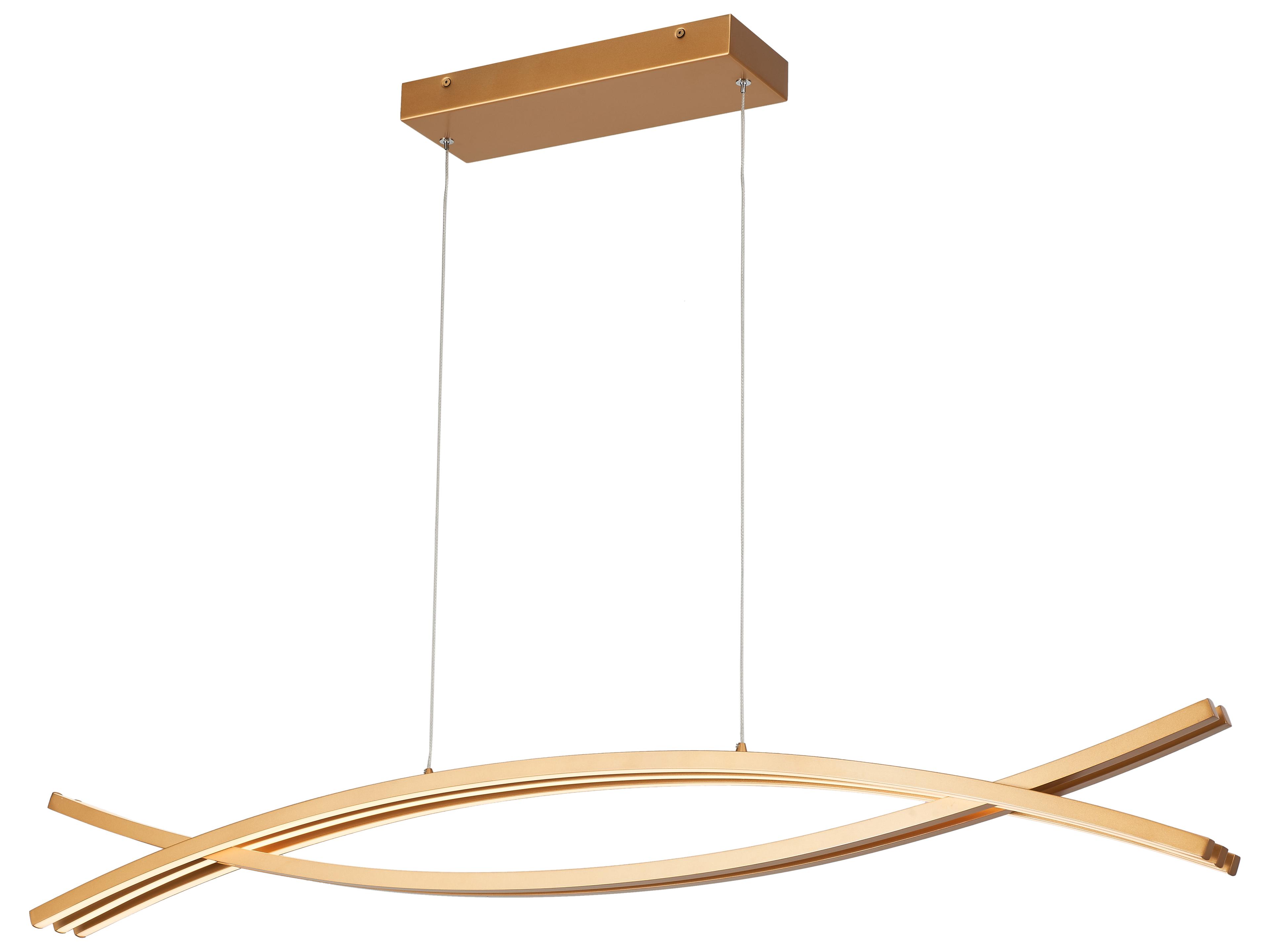 Abra Wishbone 5-Light Gold Linear Island Pendant