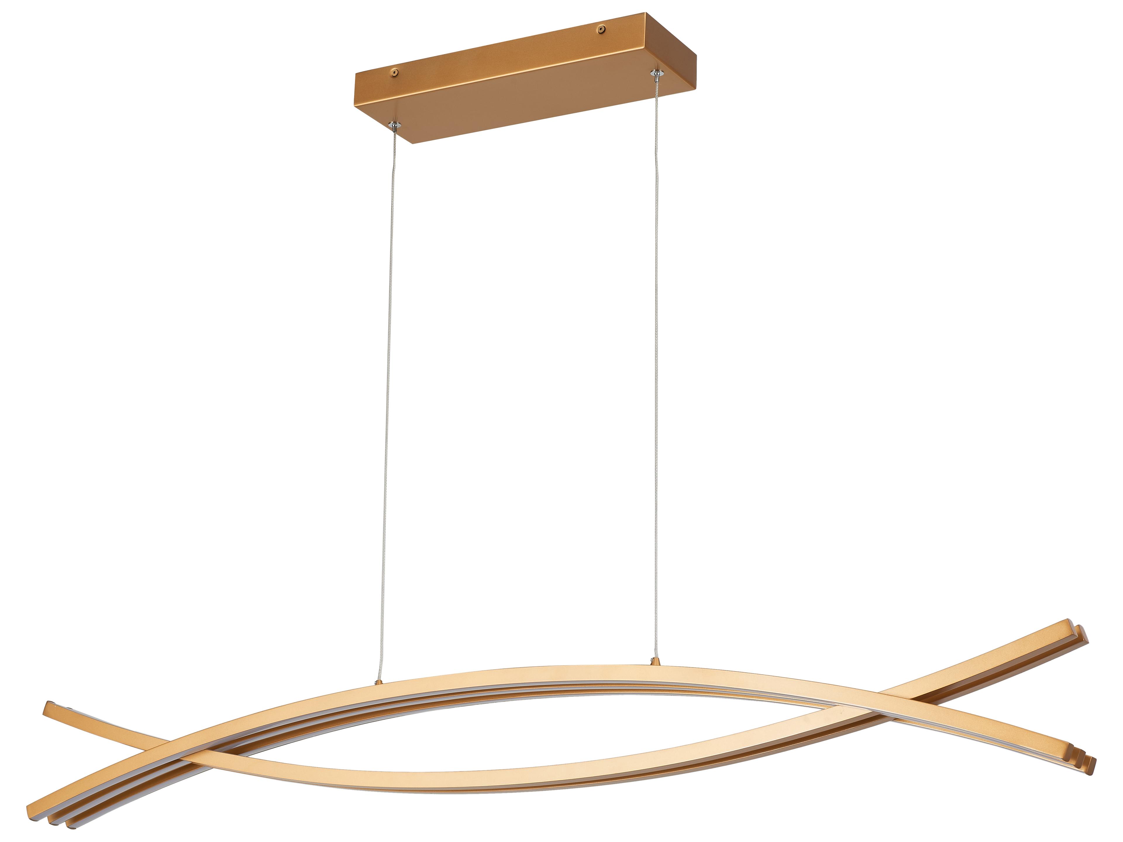 Abra Wishbone 5-Light Gold Linear Island Pendant