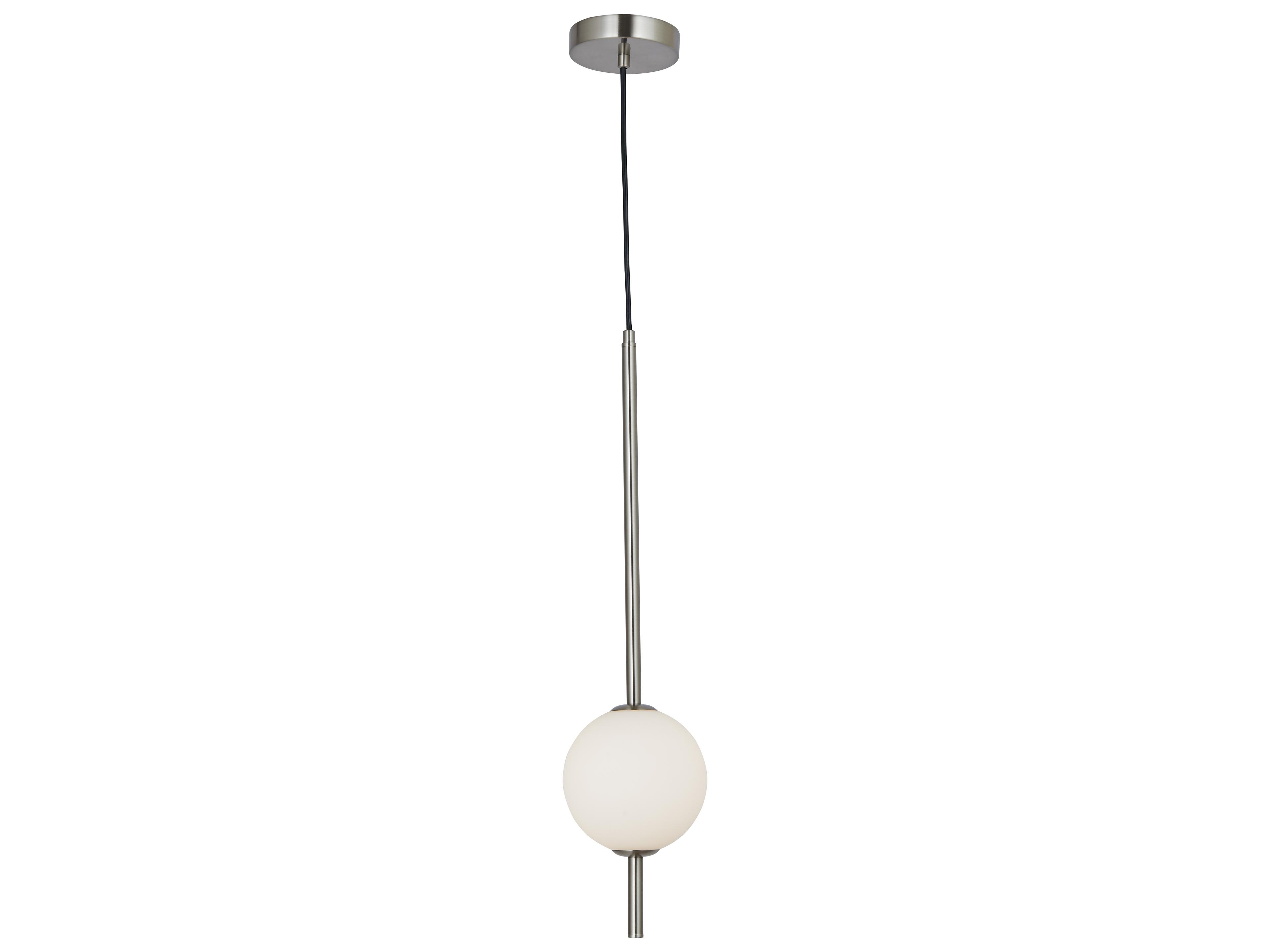 Bâton Pendant Light Brushed Nickel Modern LED Mini Orb