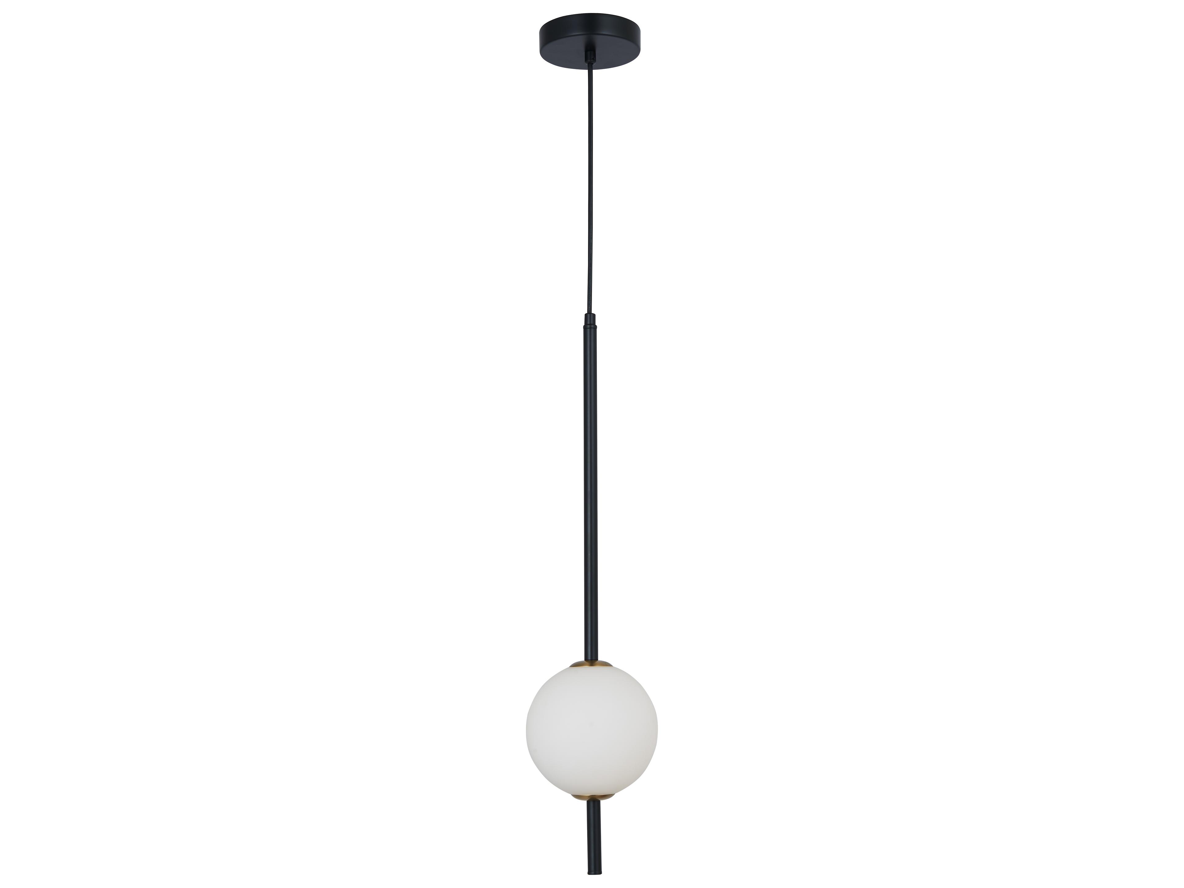 Abra Baton 1-Light Matte Black Globe Mini Pendant