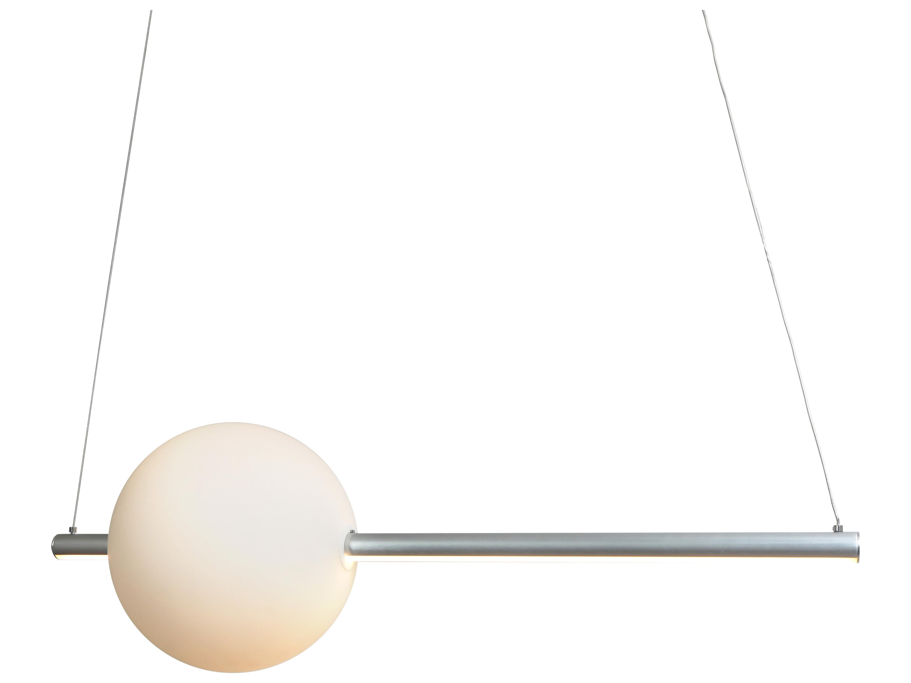 Orb Linear Pendant Light with Opal Glass