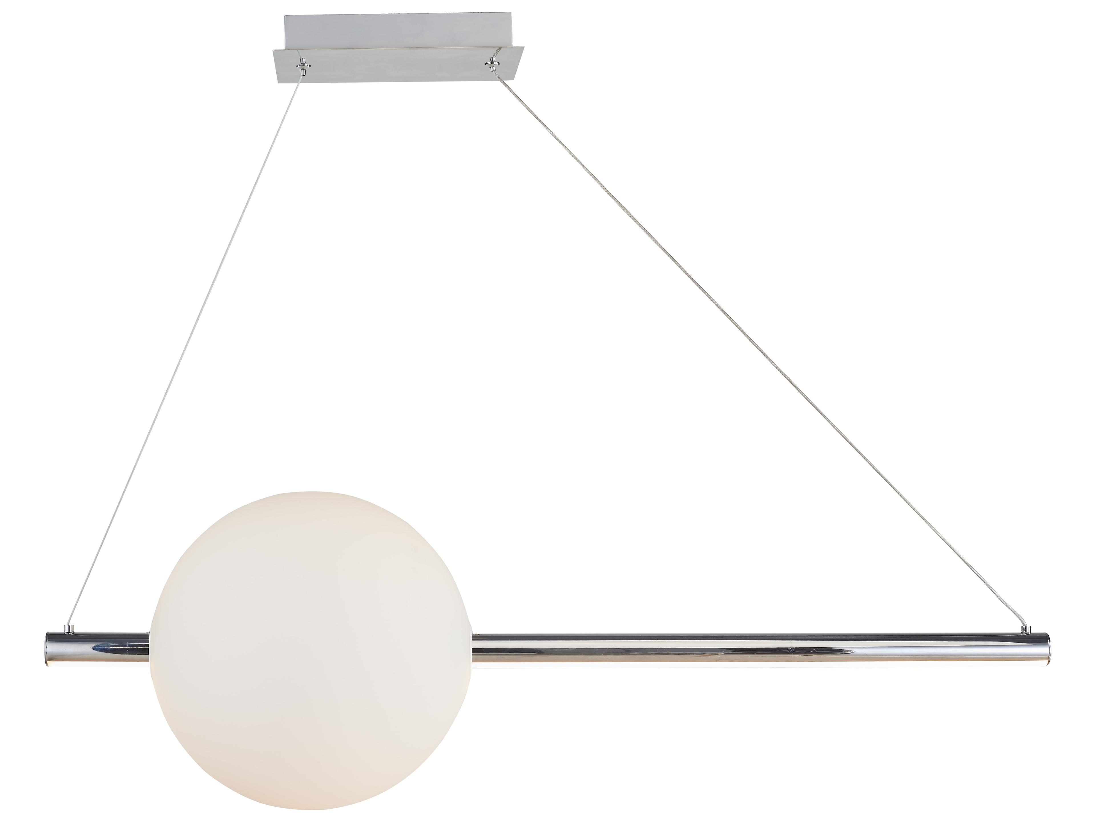 Orb Linear Pendant Light Modern Chrome
