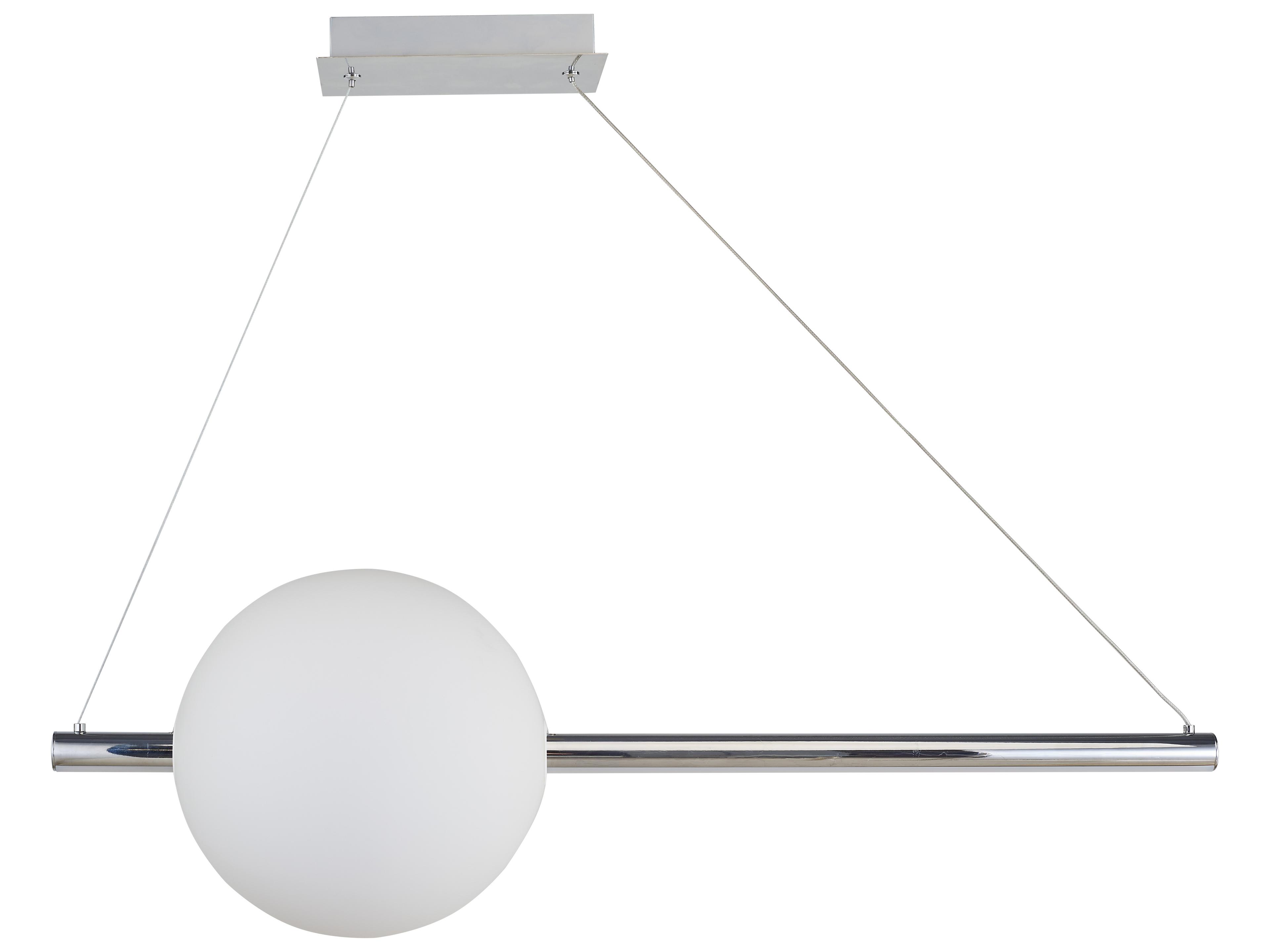 Abra Orb 1-Light Chrome Globe Linear Island Pendant