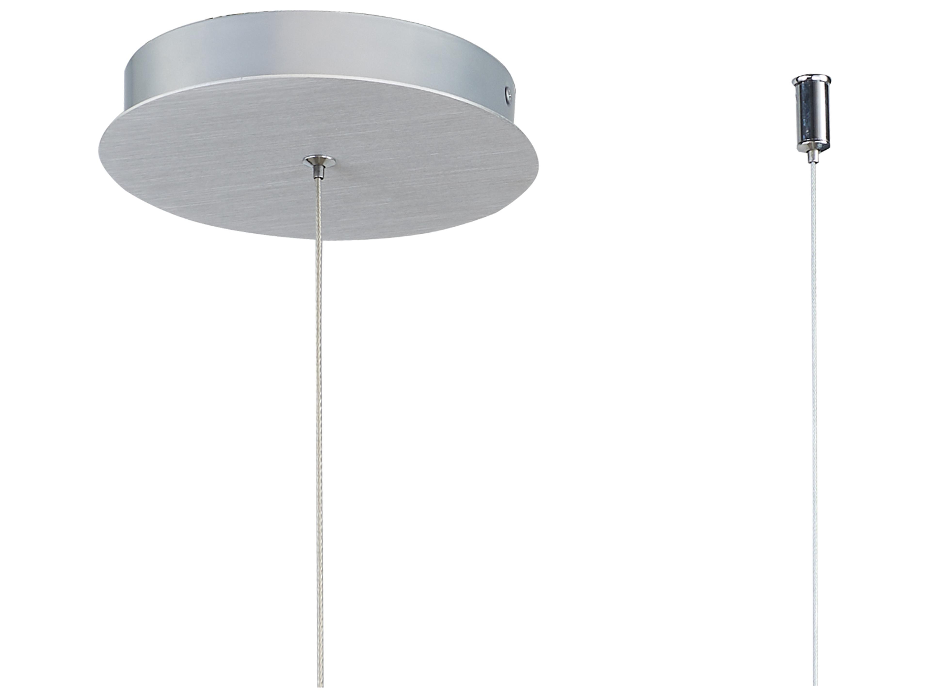 Abra Orb 1-Light Brushed Aluminum Gray Globe Linear Island Pendant