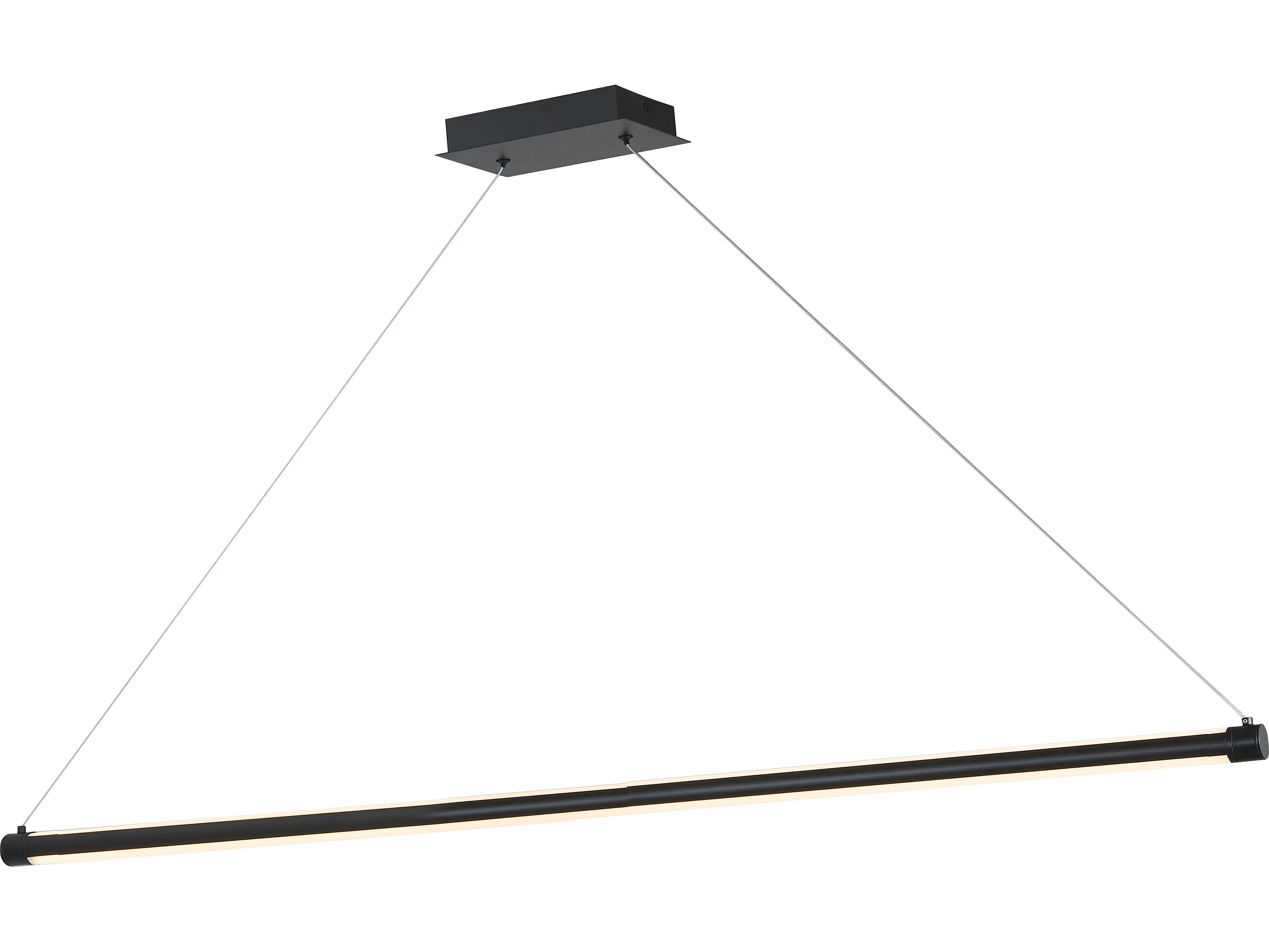 Abra Orb 1-Light Matte Black Linear Island Pendant