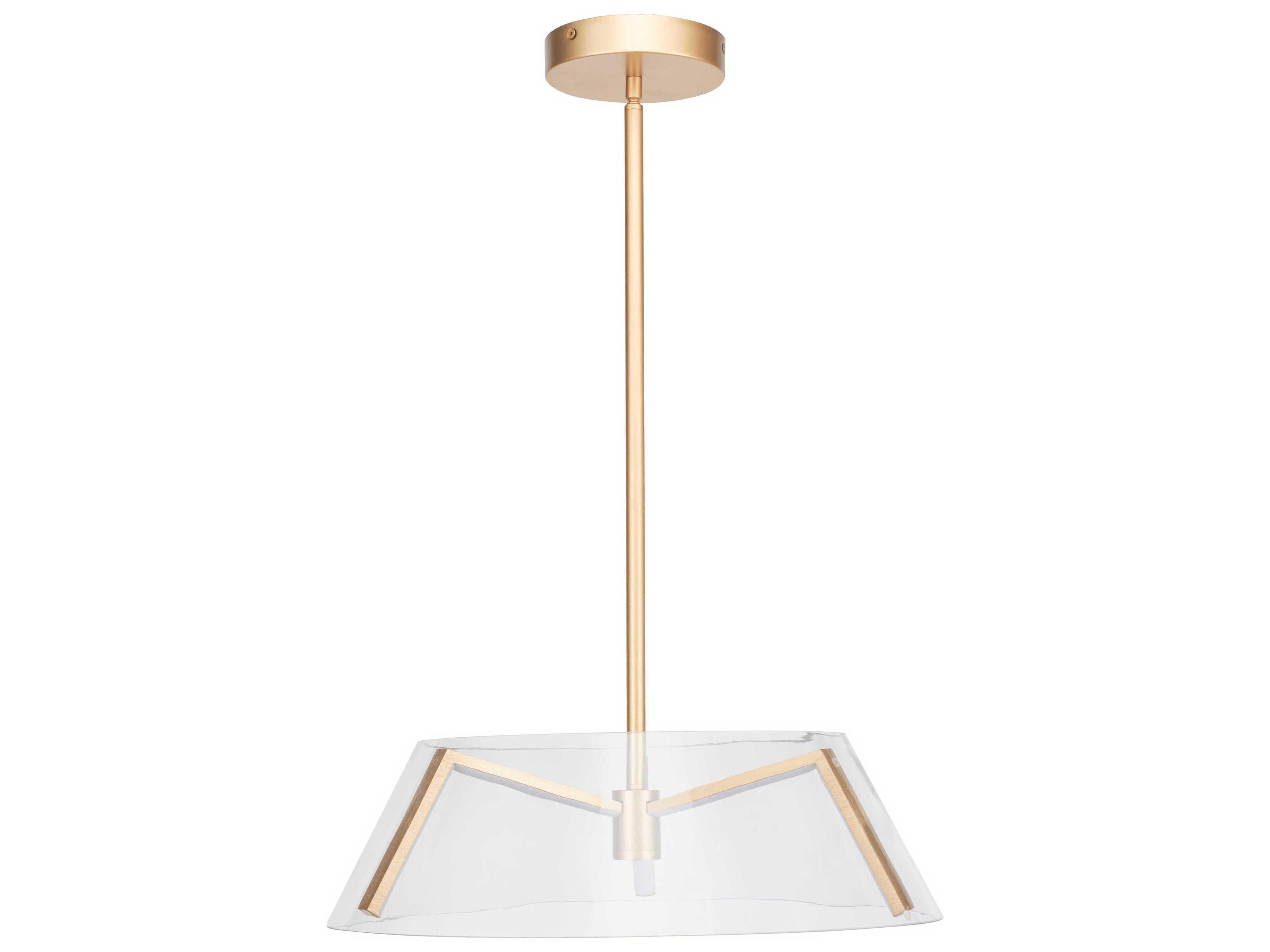 Abra Talon 1-Light Brushed Brass Drum Pendant