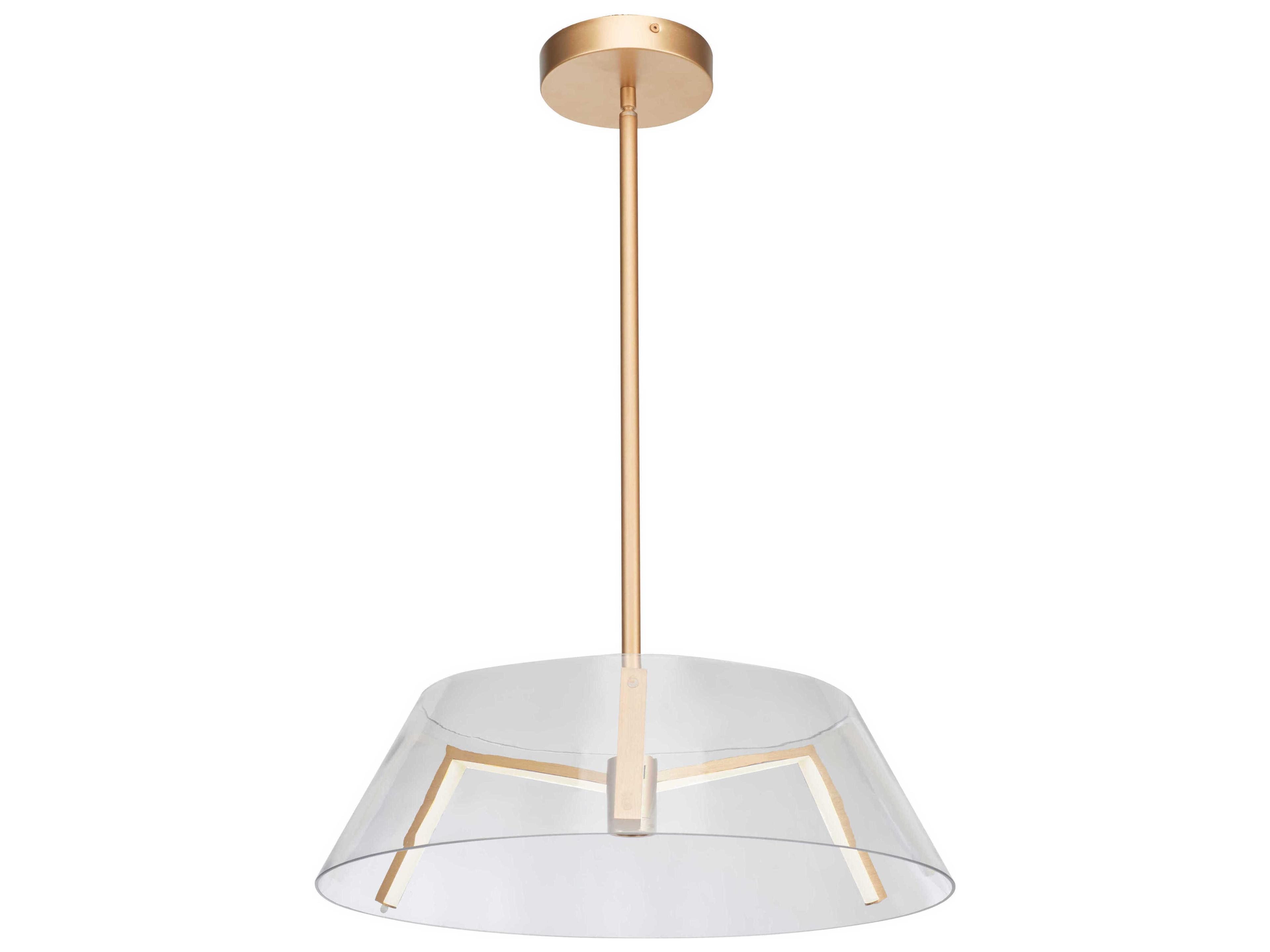 Abra Talon 1-Light Brushed Brass Drum Pendant