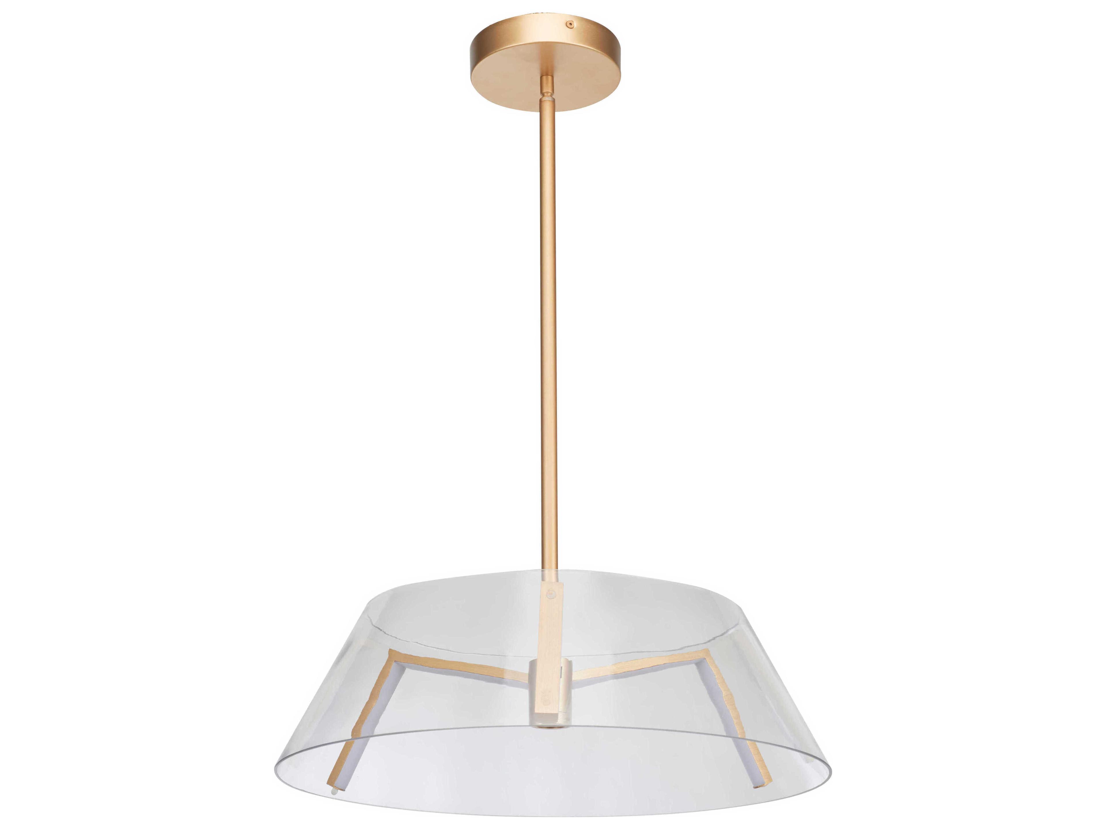 Abra Talon 1-Light Brushed Brass Drum Pendant