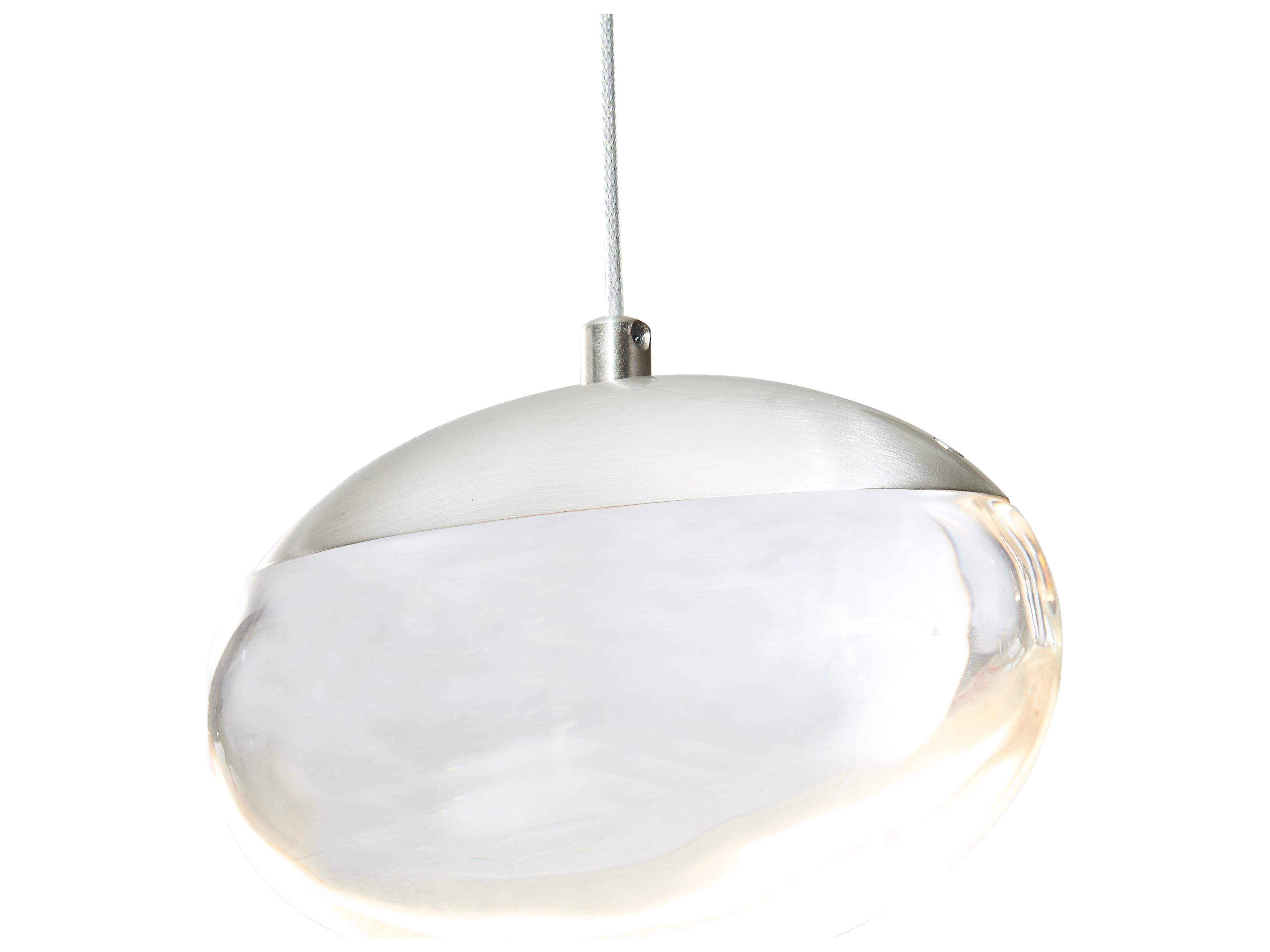Abra Athena 1-Light Brushed Nickel Round Mini Pendant
