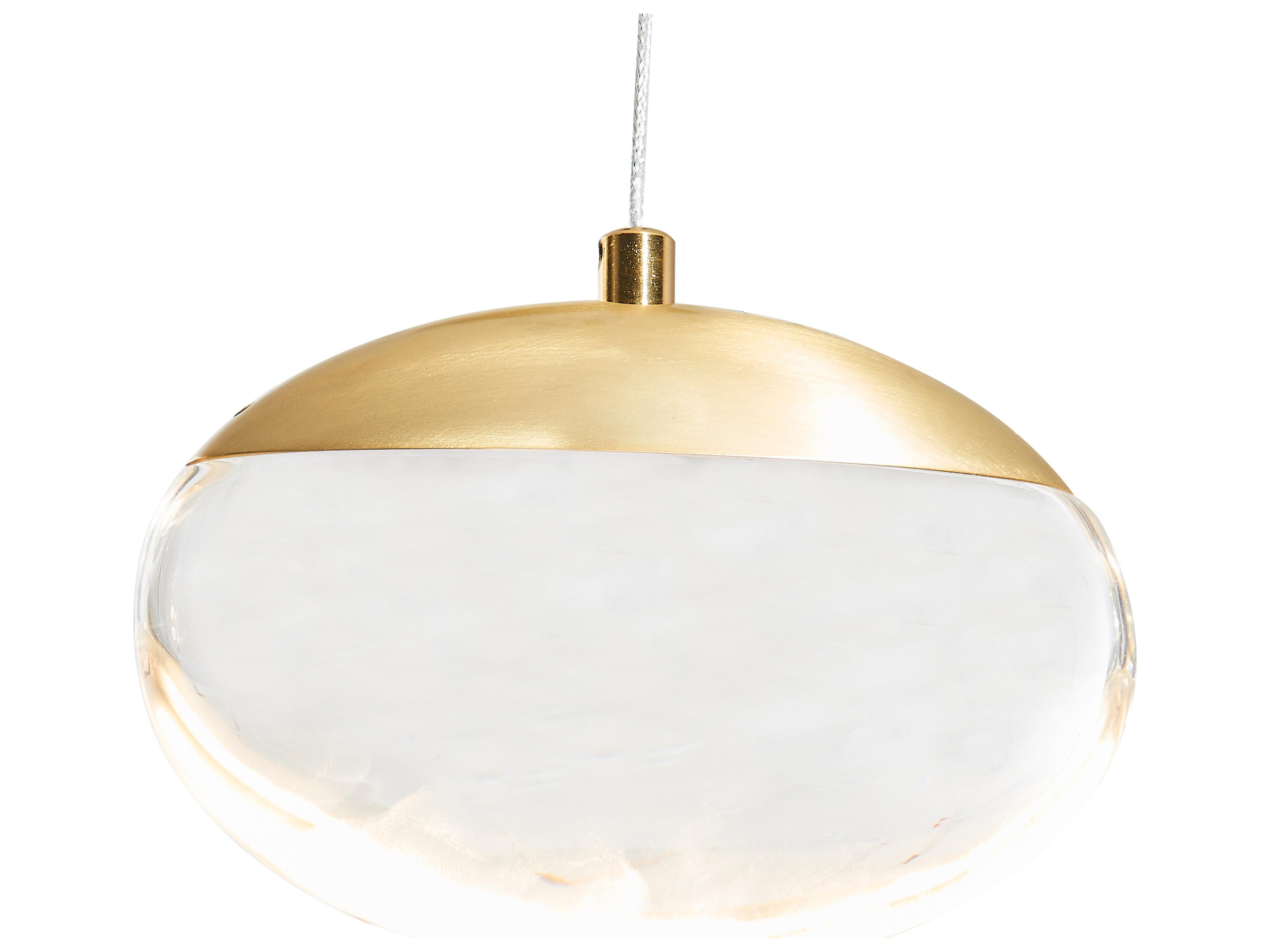 Lighting Athena Teardrop Pendant Light in Matte Black and Brushed Brass