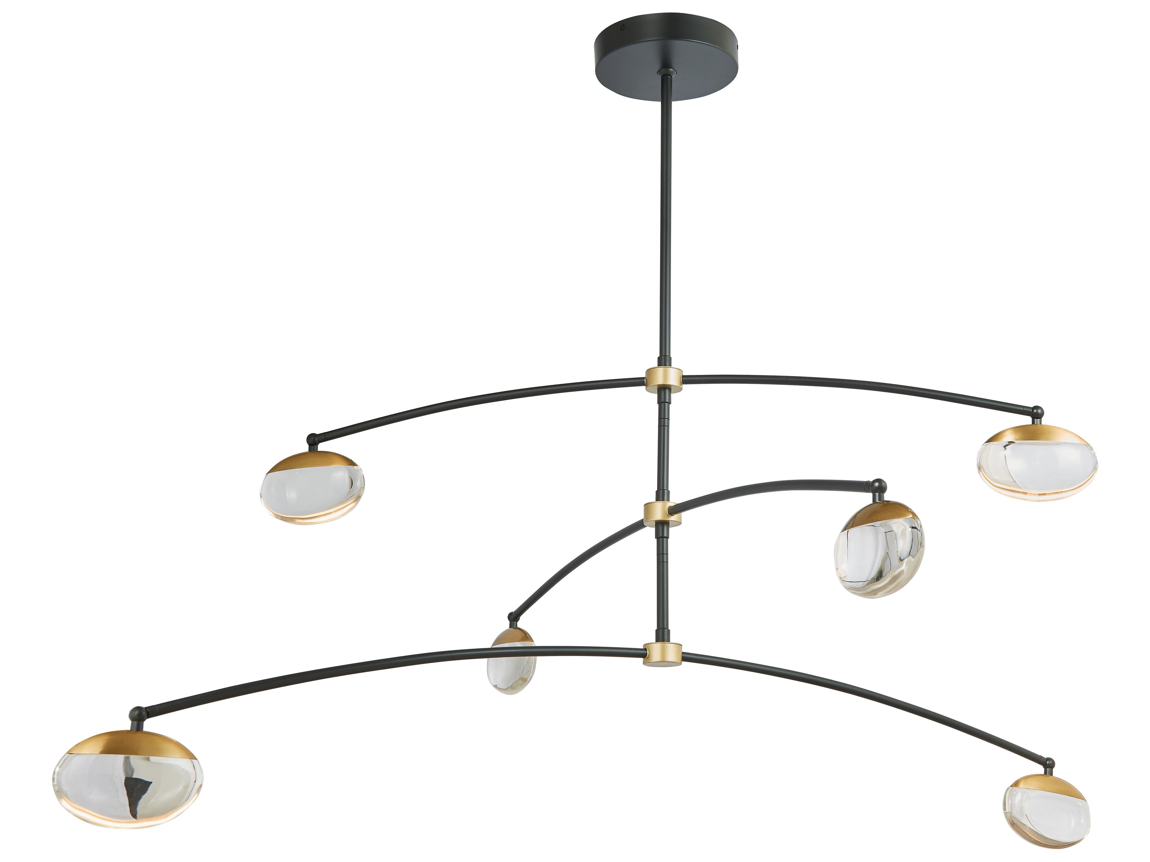 Athena 6-Light LED Chandelier Modern Crystal Pendant